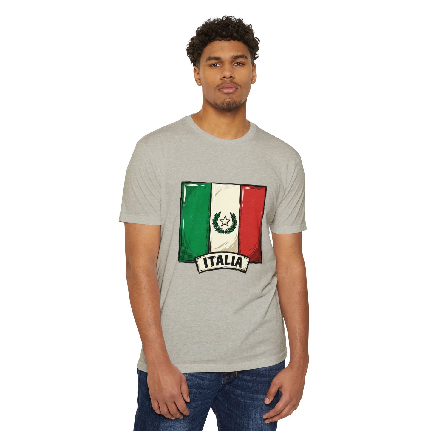 Italian Flag Vintage Crest T-Shirt — Italia Graphic Tee