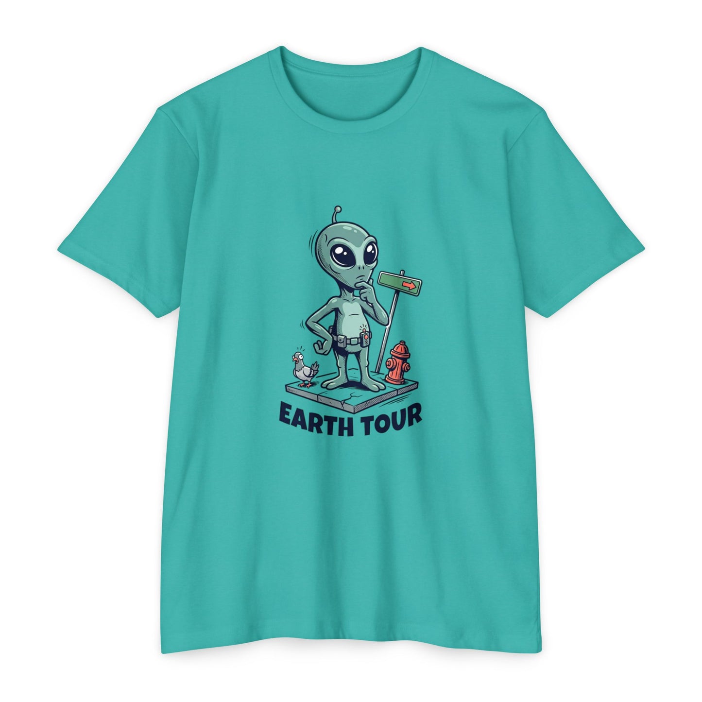 Alien 'Earth Tour' T-Shirt — Cute Space Visitor Graphic Tee