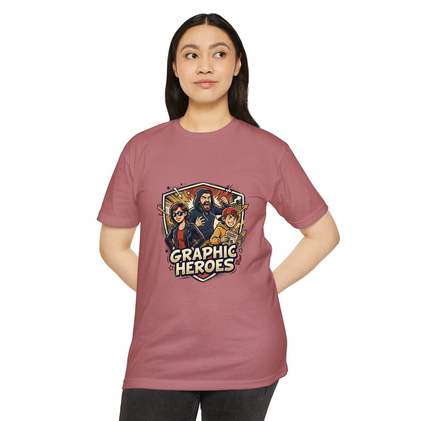 Retro Comic Heroes T-Shirt — Graphic Crew Tee