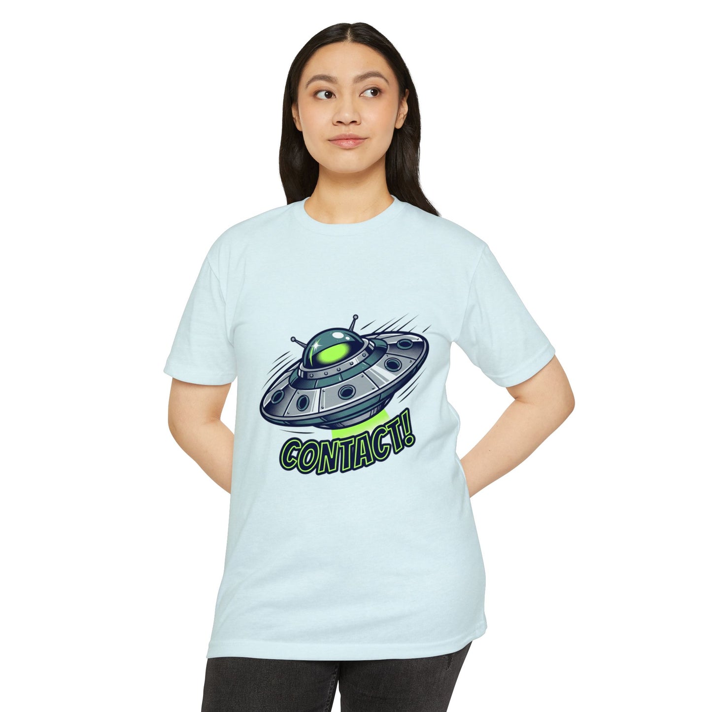 UFO Contact T-Shirt — Alien Spaceship Graphic Tee