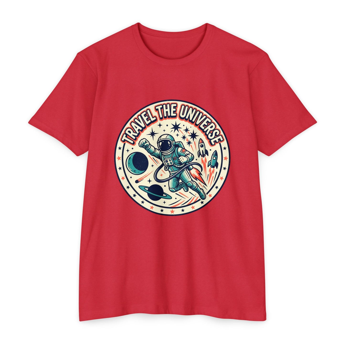 Travel the Universe Astronaut Retro Space T-Shirt