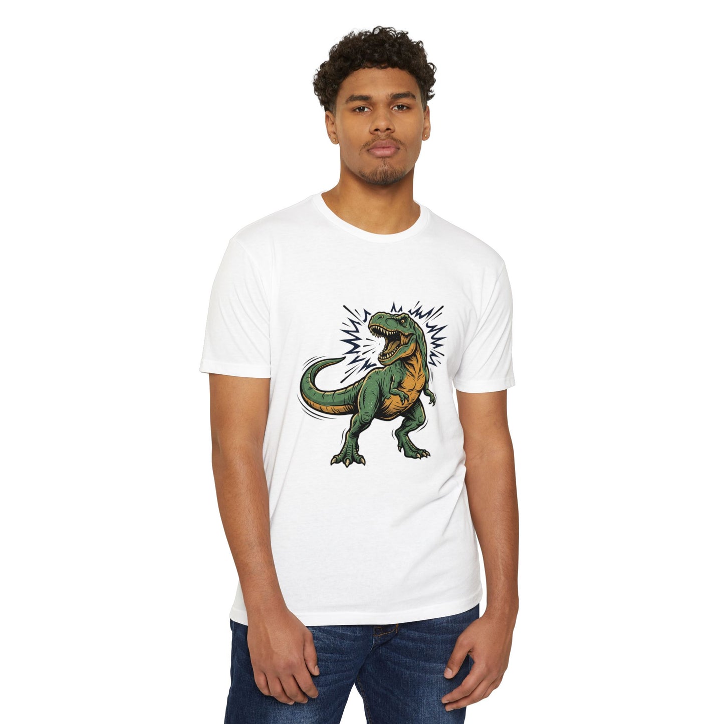 Camiseta — Camiseta retro con ilustración de T-Rex rugiendo