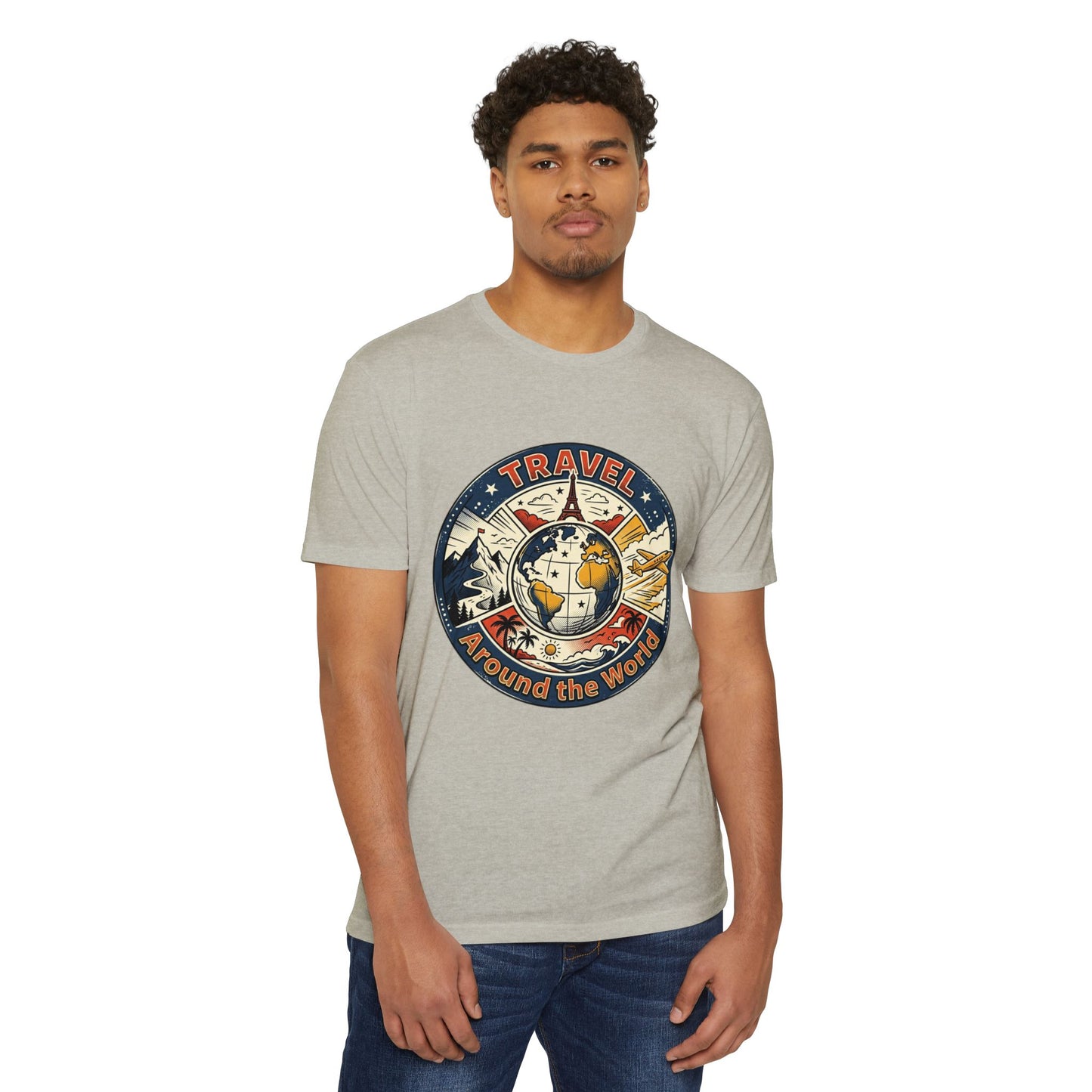 Vintage Globe Adventure T-Shirt — Travel Around the World Tee