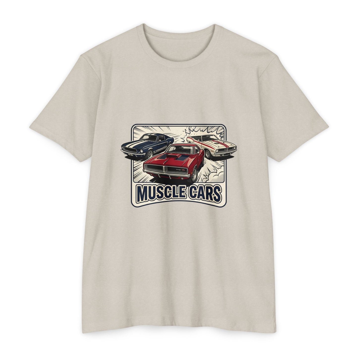 Retro Muscle Cars Graphic T-Shirt — Vintage Hot Rod Design