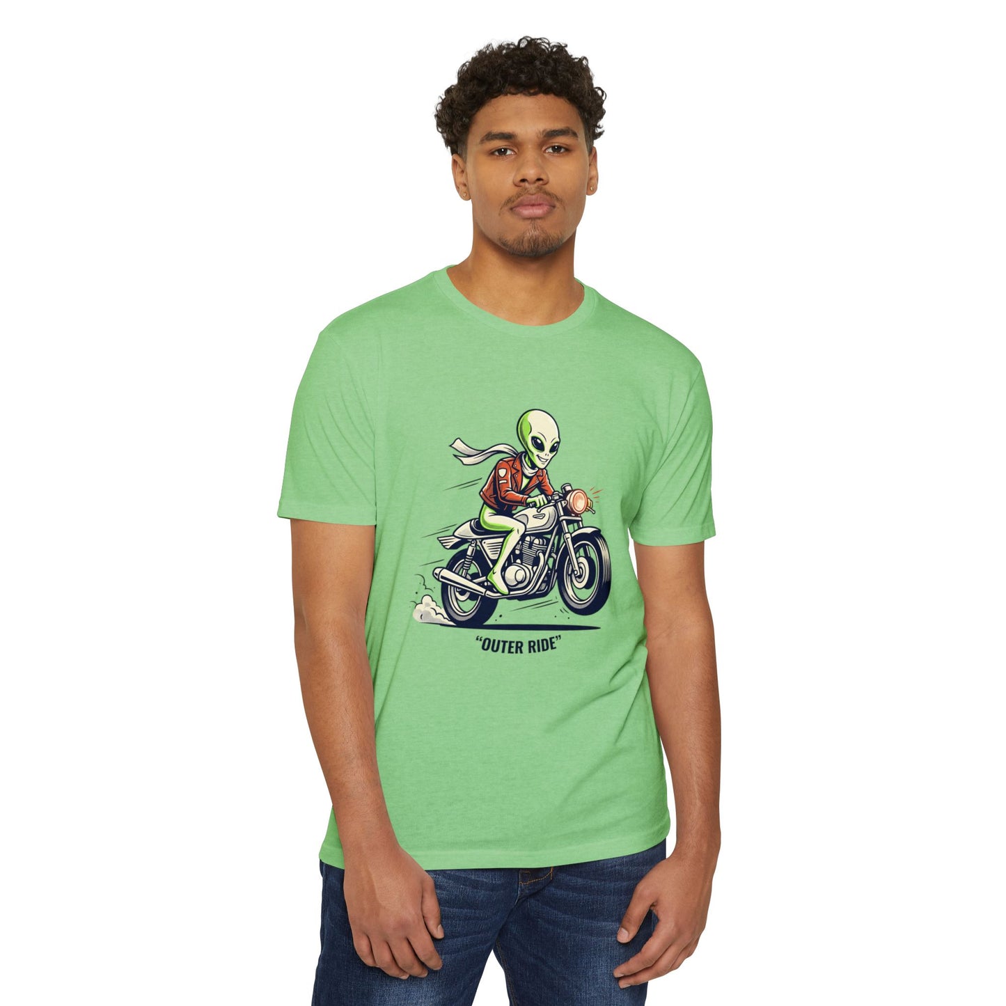 Alien Motorcyclist "Outer Ride" T-Shirt