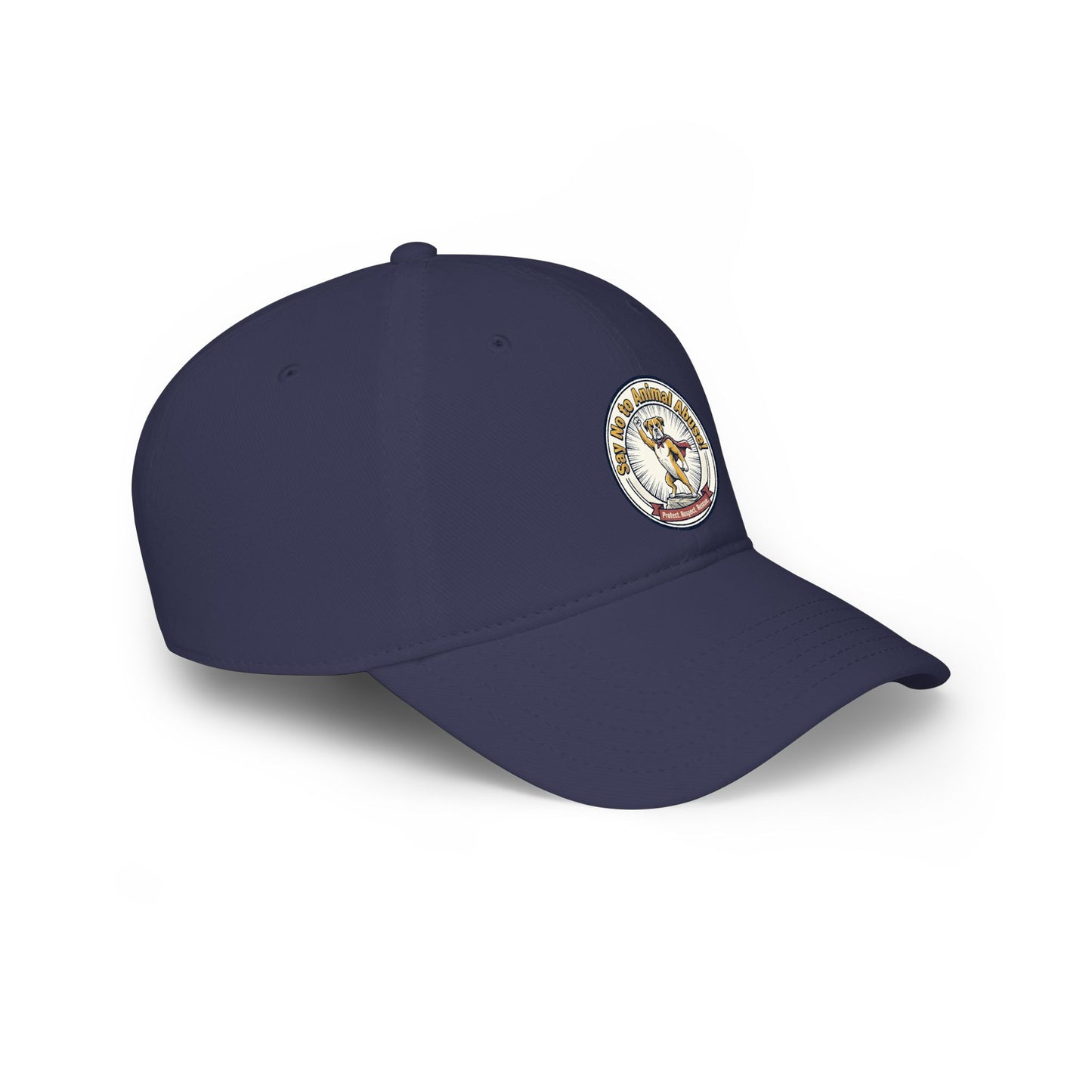 Embroidered Golden Retriever Patch Baseball Cap — Low Profile Red Dog Lover Hat