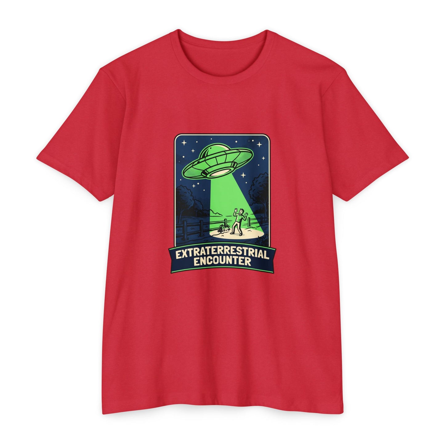 Alien Abduction T-Shirt — “Extraterrestrial Encounter” Vintage UFO Graphic
