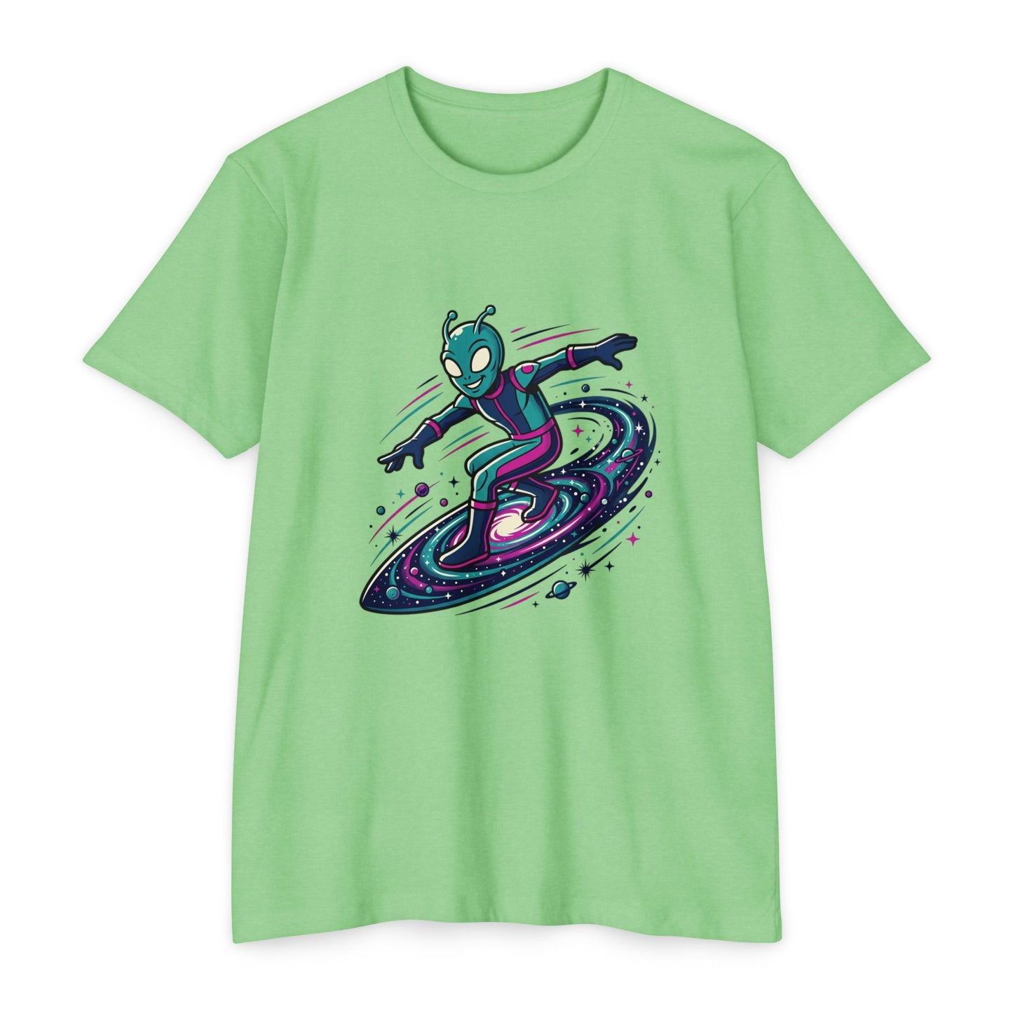 Alien Surfer Retro Space Skate T-Shirt