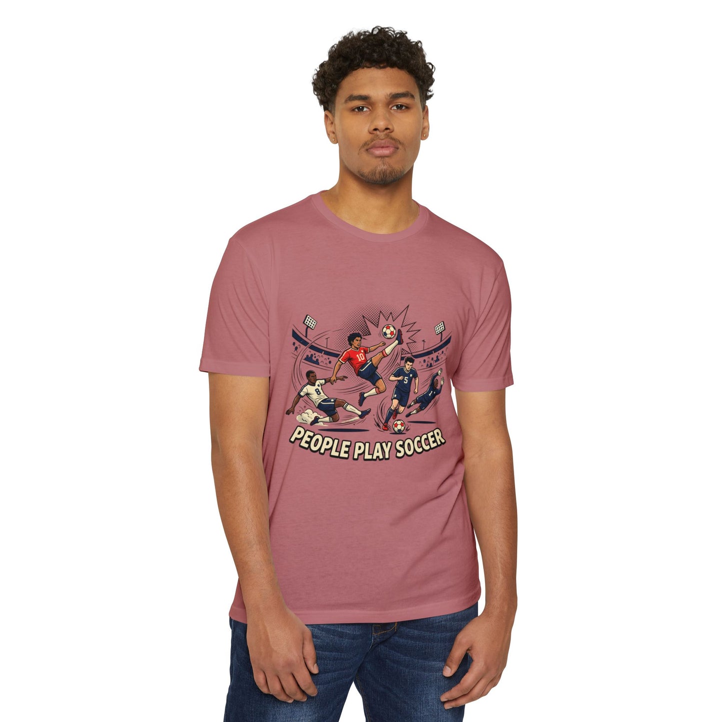 People Play Soccer T-Shirt – Vintage Soccer Players Graphic Tee