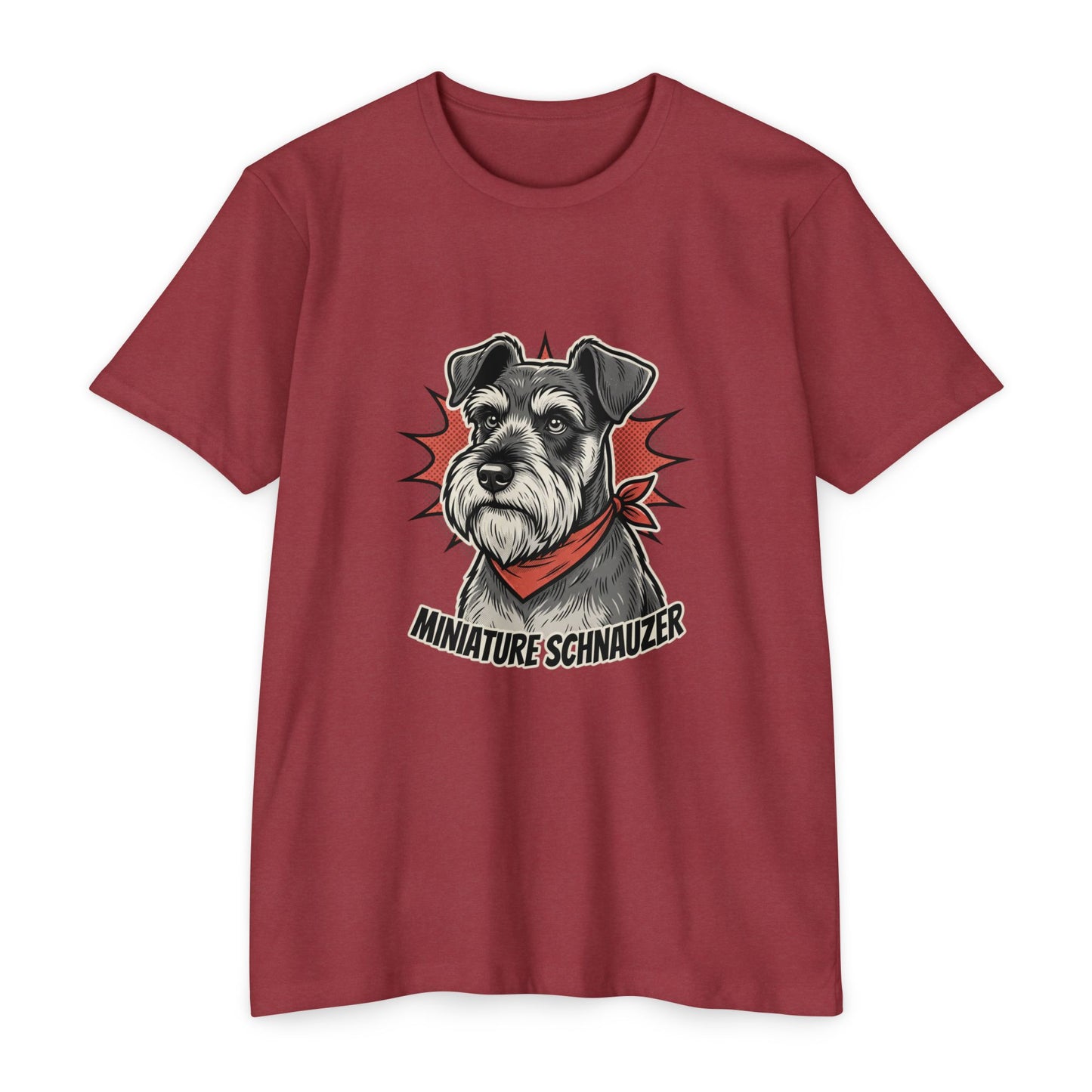 Miniature Schnauzer Portrait Retro Bandana T-Shirt