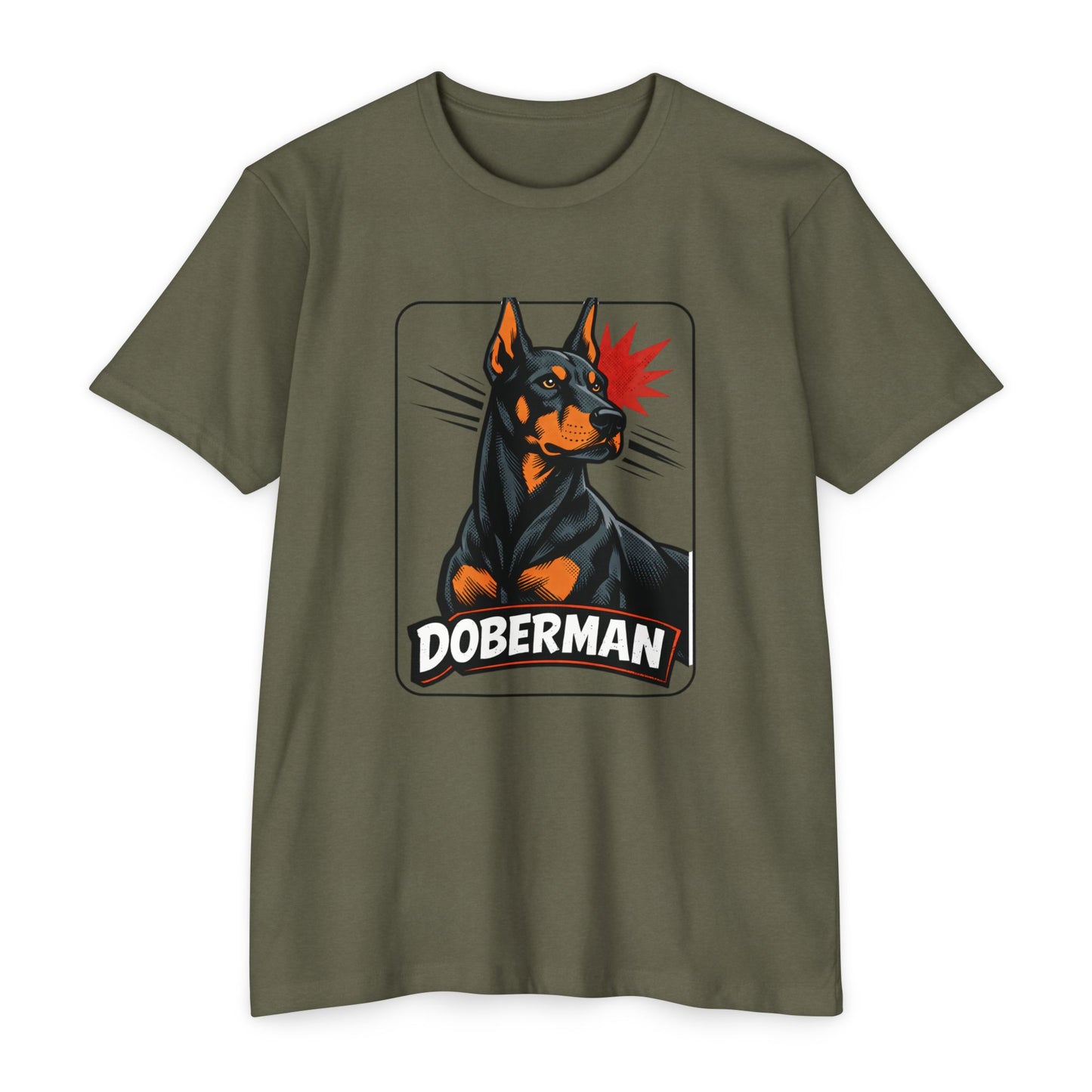 Doberman Graphic T-Shirt — Bold Vintage Canine Design