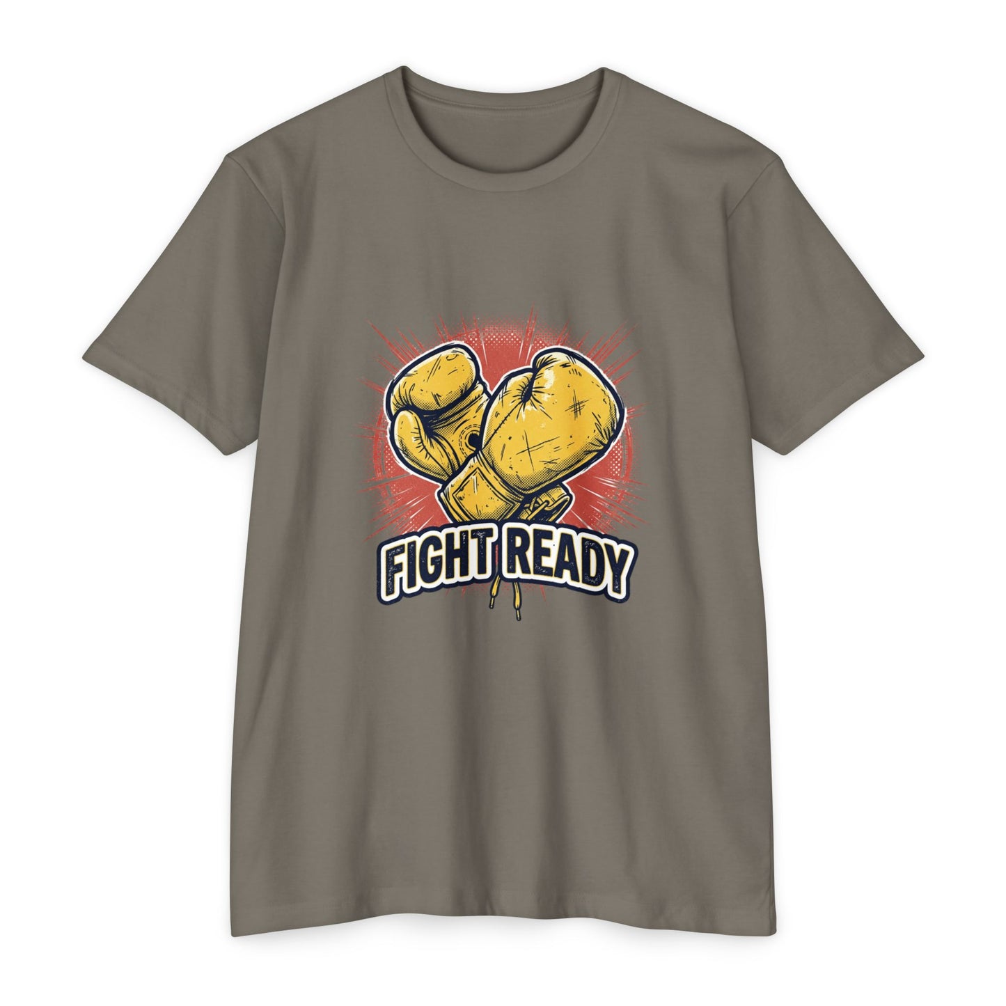Fight Ready Boxing T-Shirt — Vintage Yellow Gloves Graphic Tee