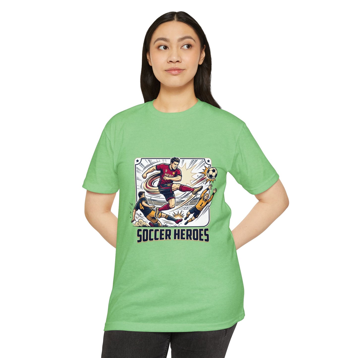 Soccer Heroes Graphic T-Shirt — Vintage Action Soccer Player Tee
