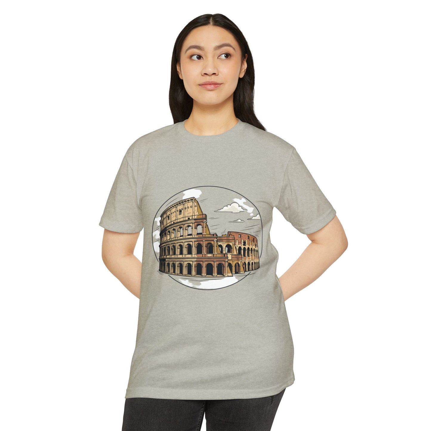 Colosseum Illustration Vintage Rome Travel T-Shirt