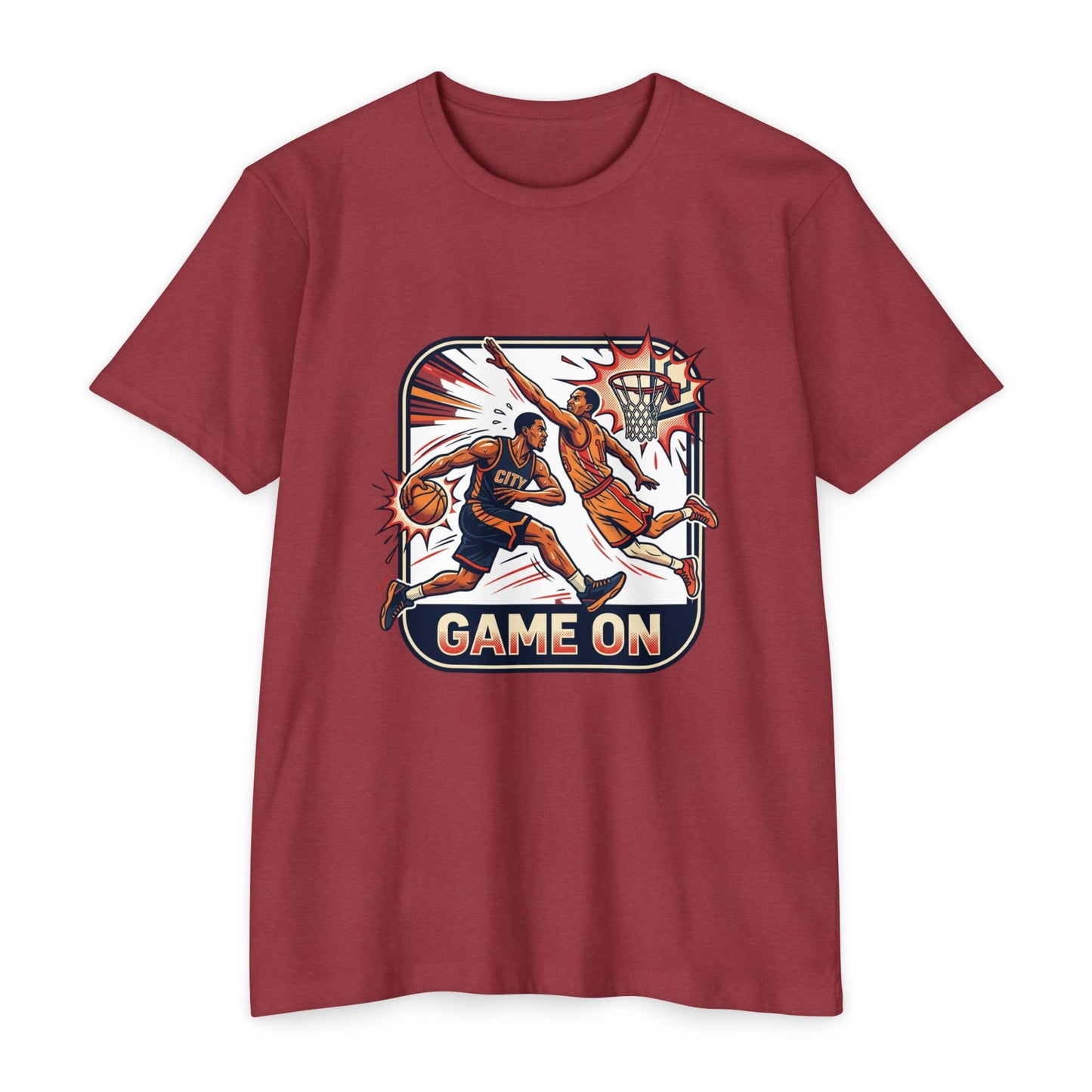 Basketball T-Shirt — Retro 'Game On' Dunk Design