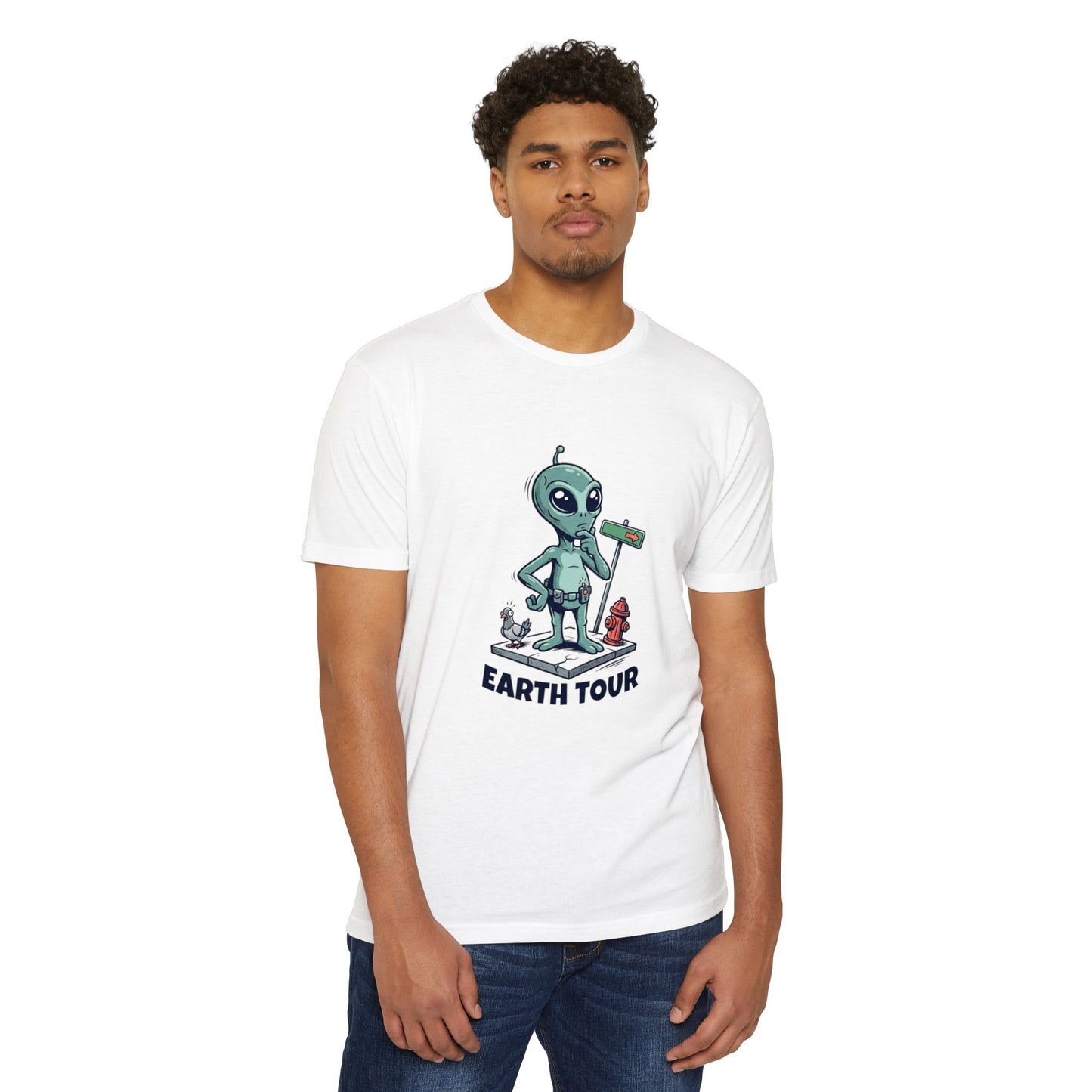 Alien 'Earth Tour' T-Shirt — Cute Space Visitor Graphic Tee