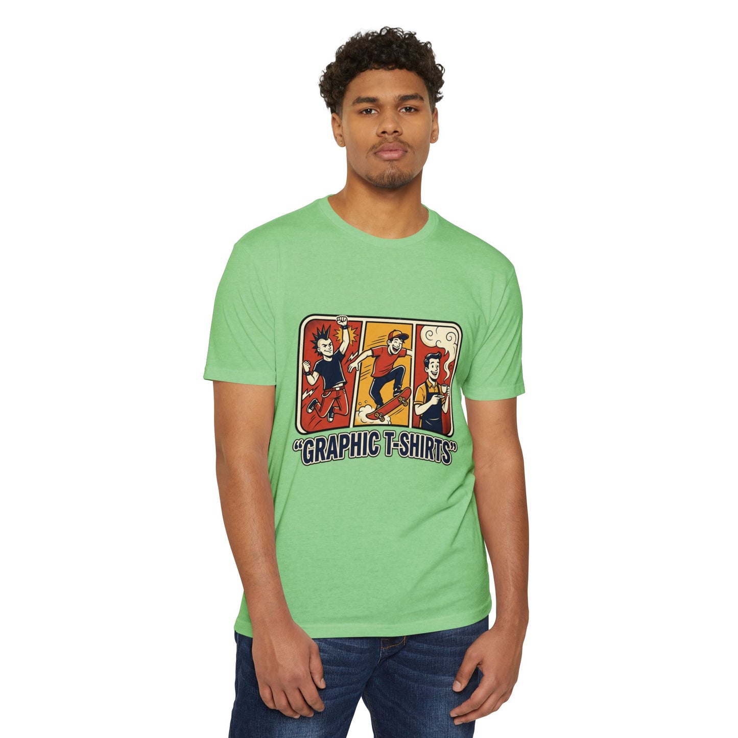 Retro Skateboard Graphic T-Shirt — Vintage Cartoon Skate Tee