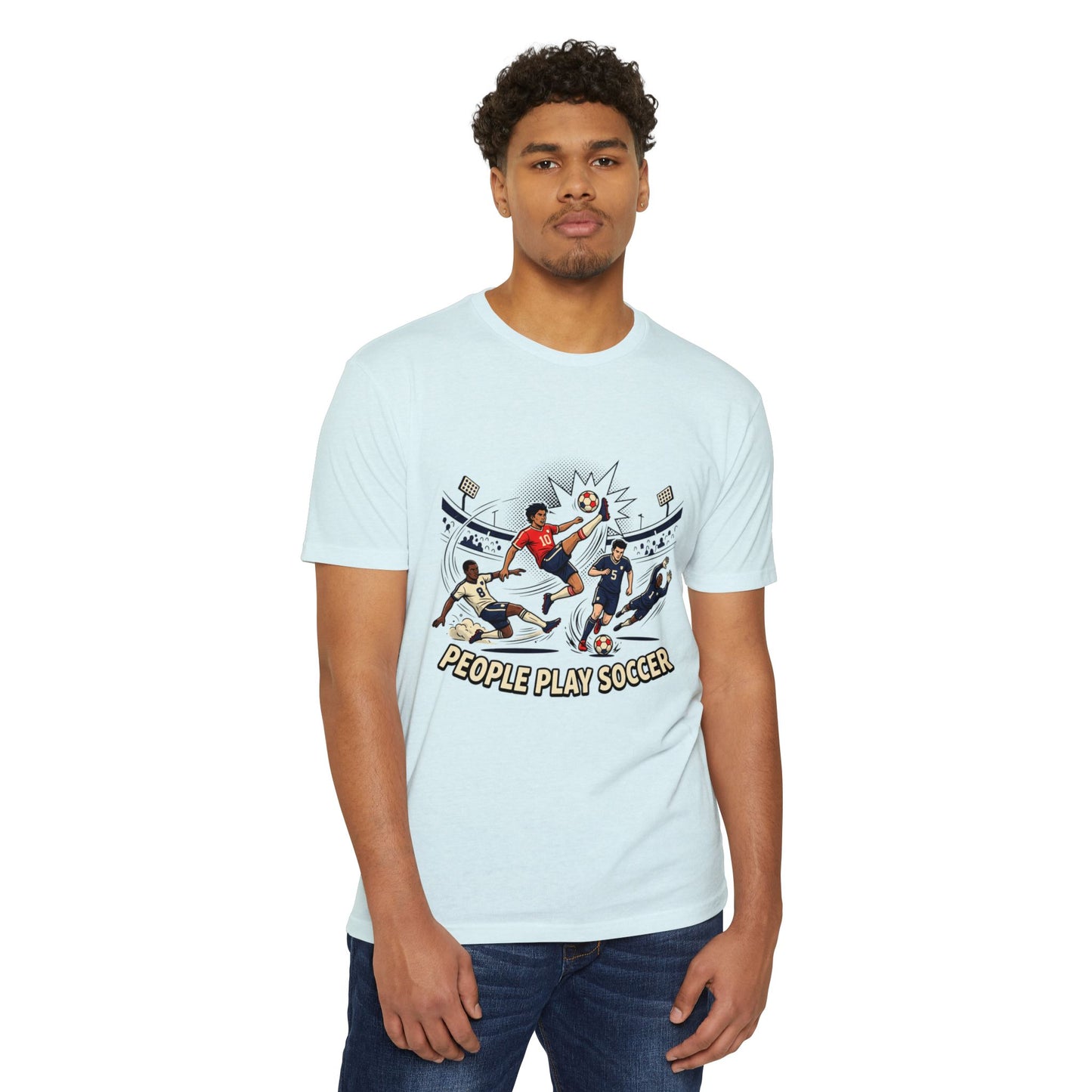 People Play Soccer T-Shirt – Vintage Soccer Players Graphic Tee