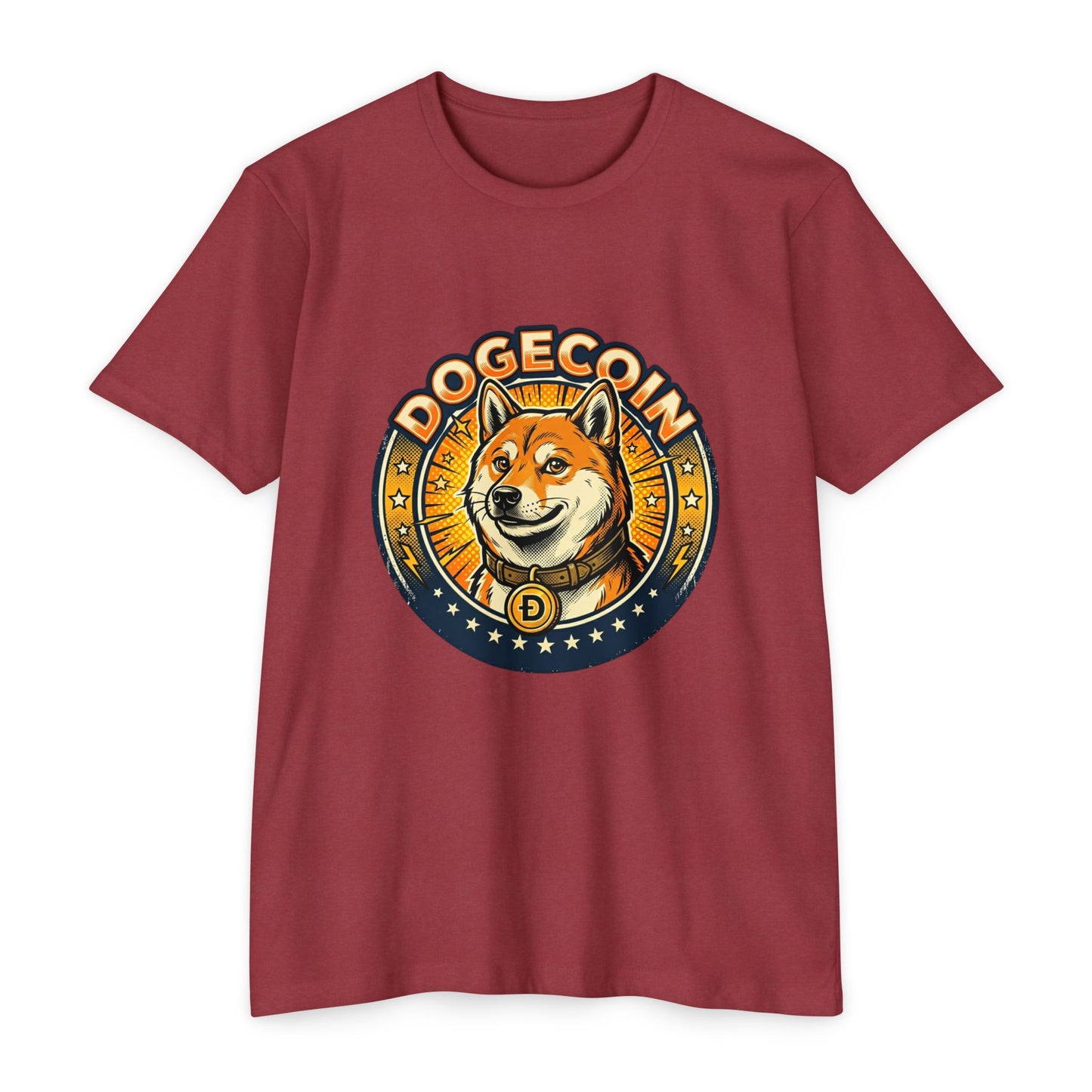 Dogecoin Coin Logo T‑Shirt — Retro Shiba Inu Crypto Tee
