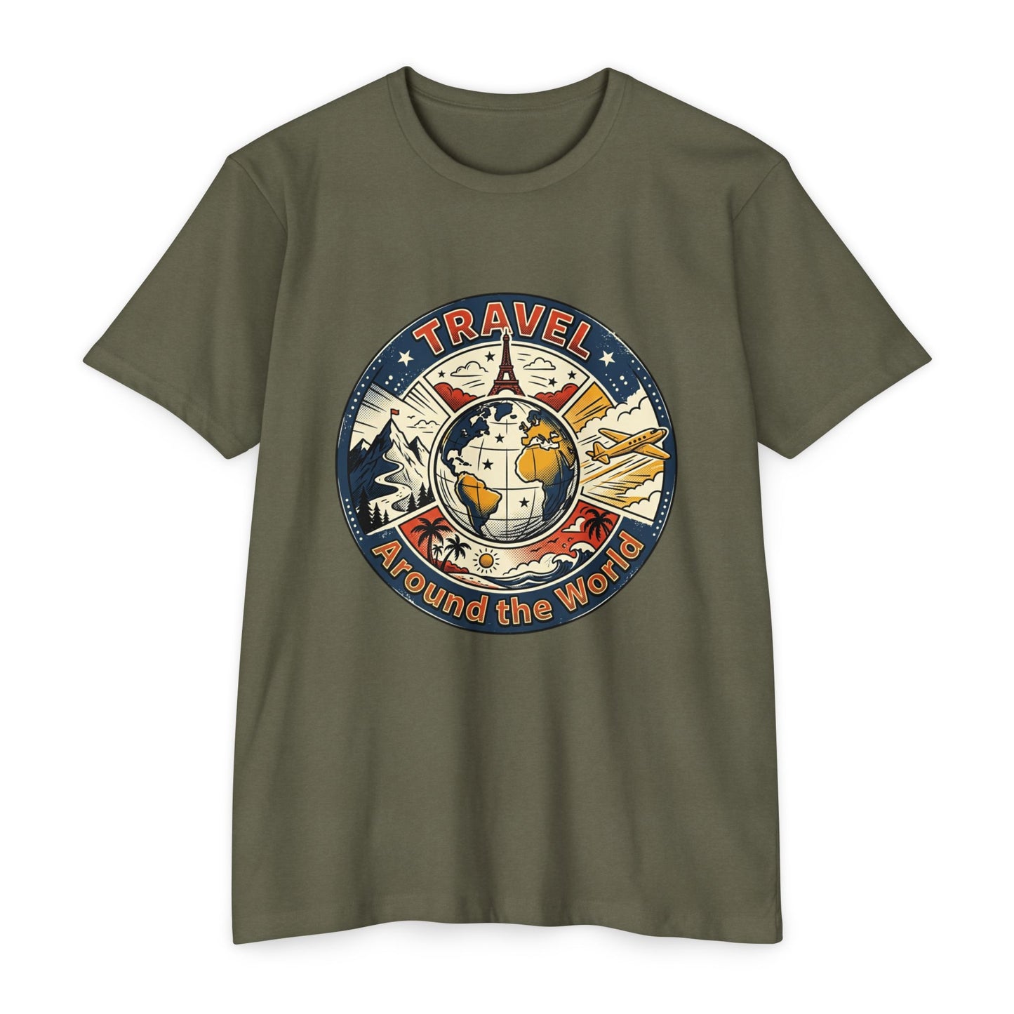 Vintage Globe Adventure T-Shirt — Travel Around the World Tee