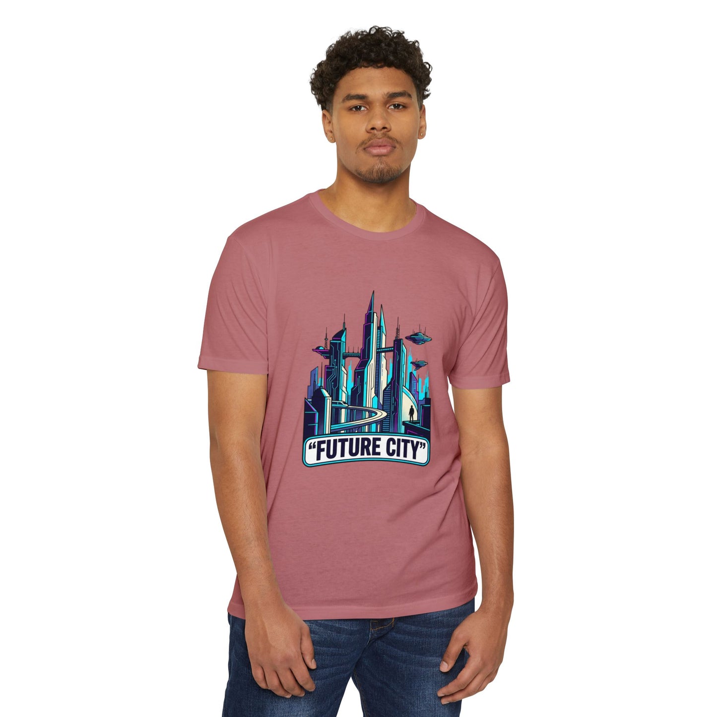 Future City Retro Futuristic Skyline T-Shirt