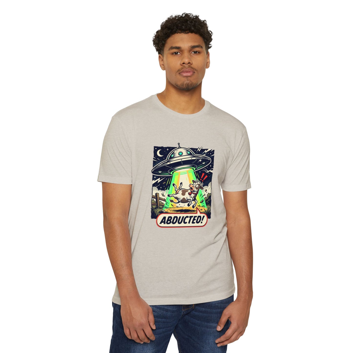 Abducted! Alien UFO Retro Sci‑Fi Graphic T-Shirt