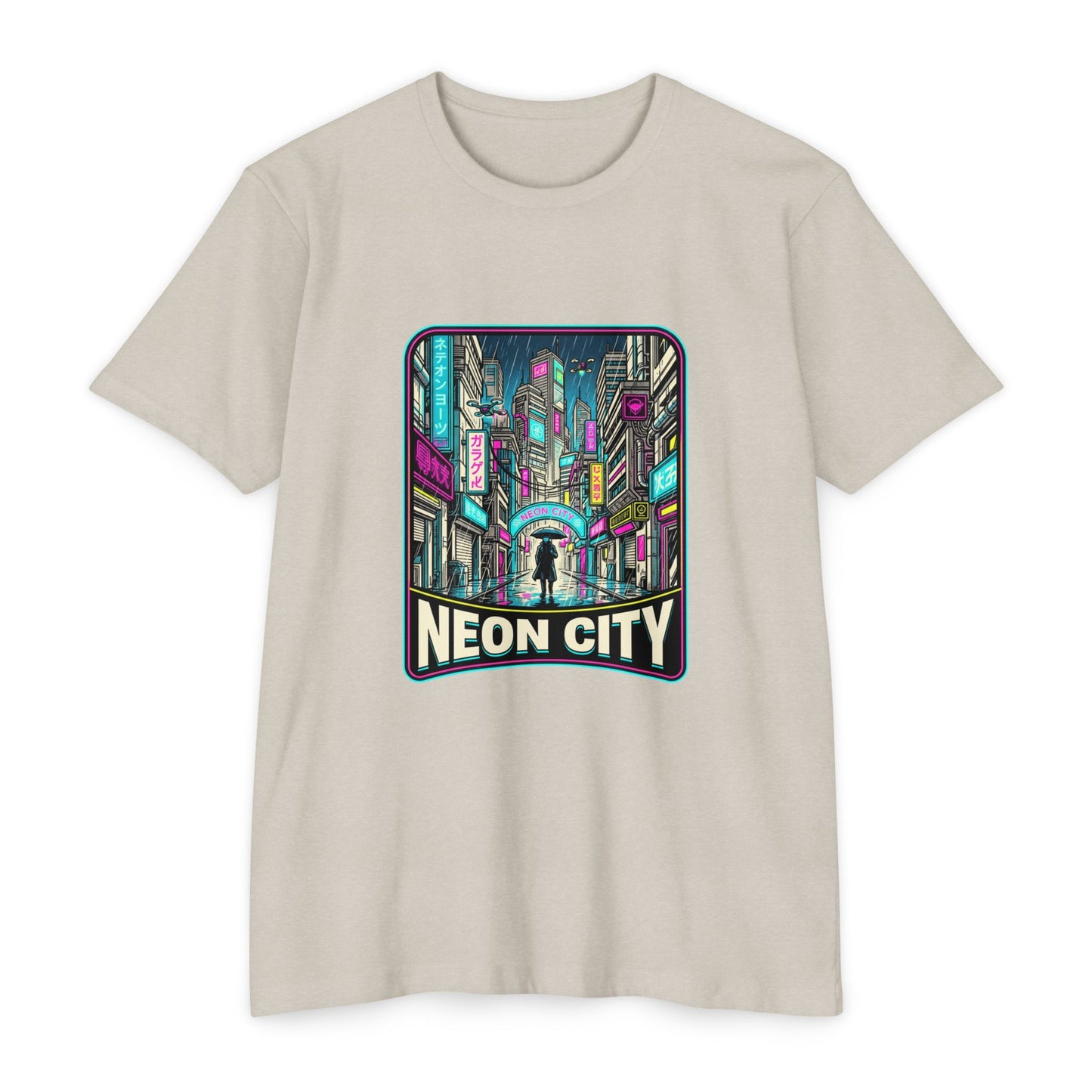 Neon City Retro Cyberpunk T-Shirt — Retro Cyberpunk Streetwear Tee