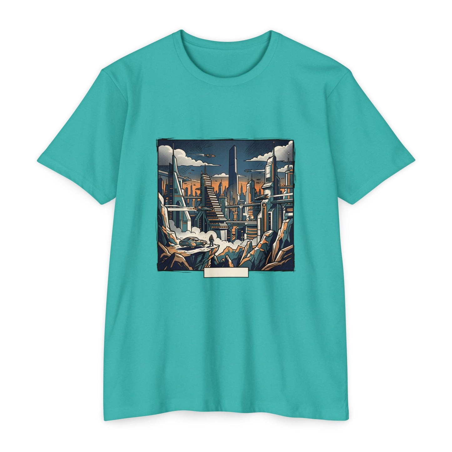 Futuristic Cityscape Retro Sci‑Fi T-Shirt — Retro Sci‑Fi Landscape Tee