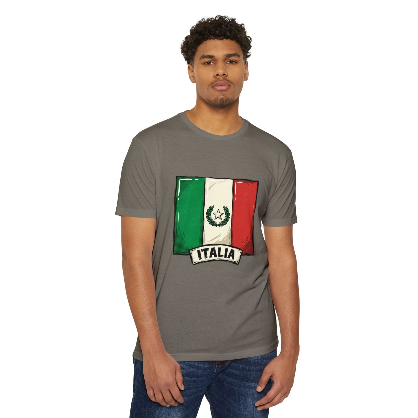 Italian Flag Vintage Crest T-Shirt — Italia Graphic Tee