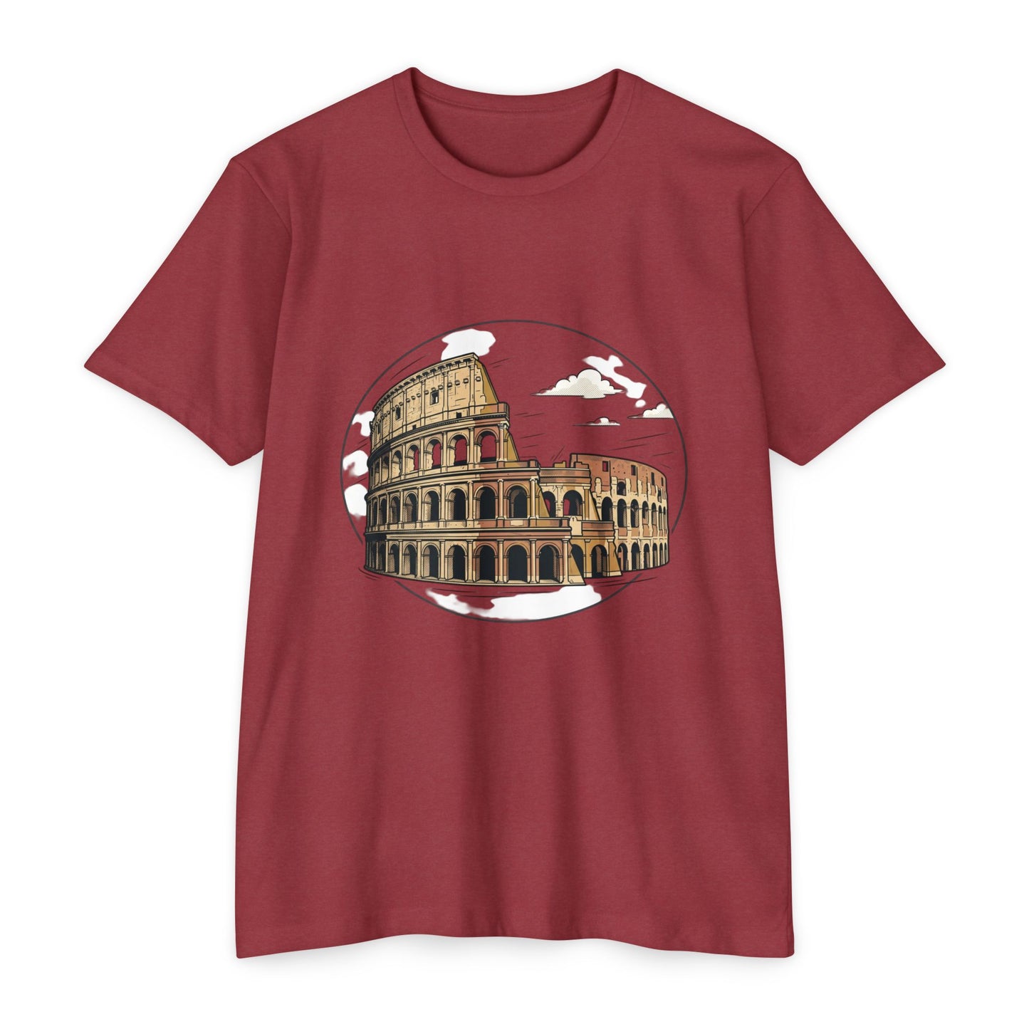 Colosseum Illustration Vintage Rome Travel T-Shirt