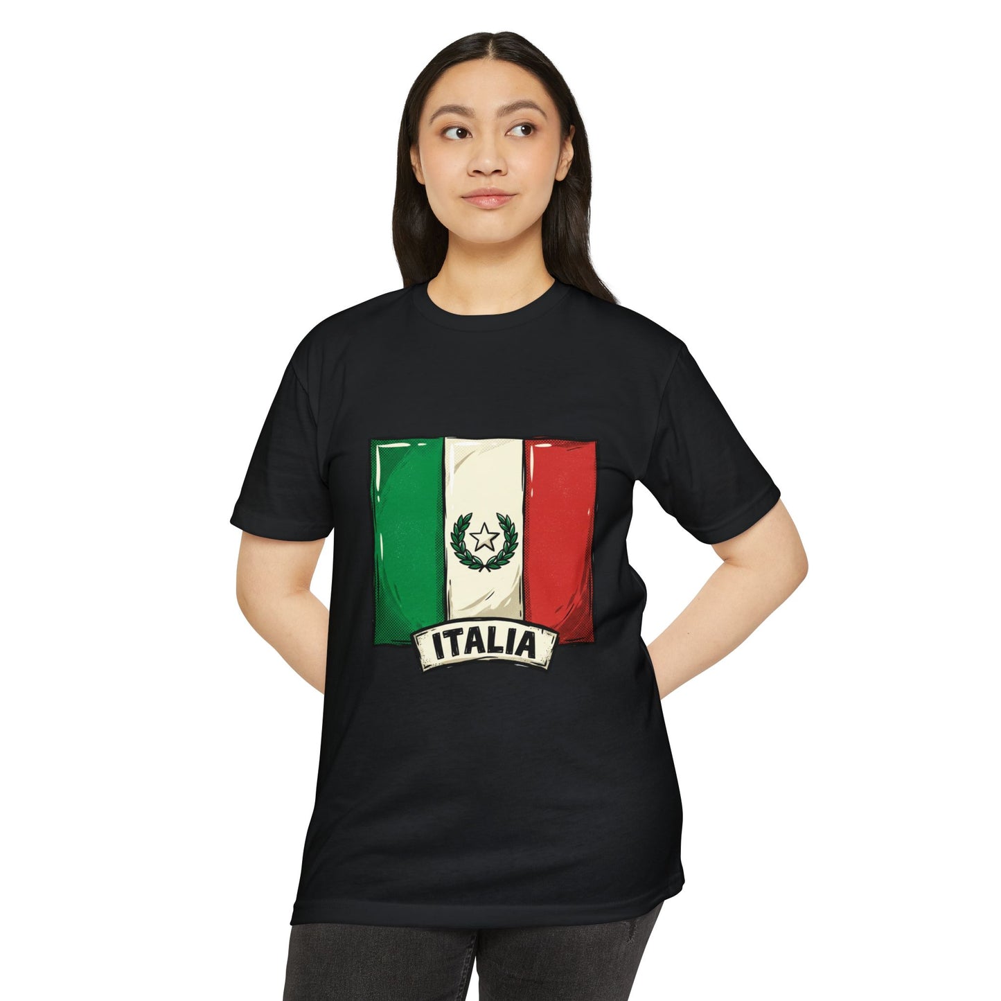 Italian Flag Vintage Crest T-Shirt — Italia Graphic Tee