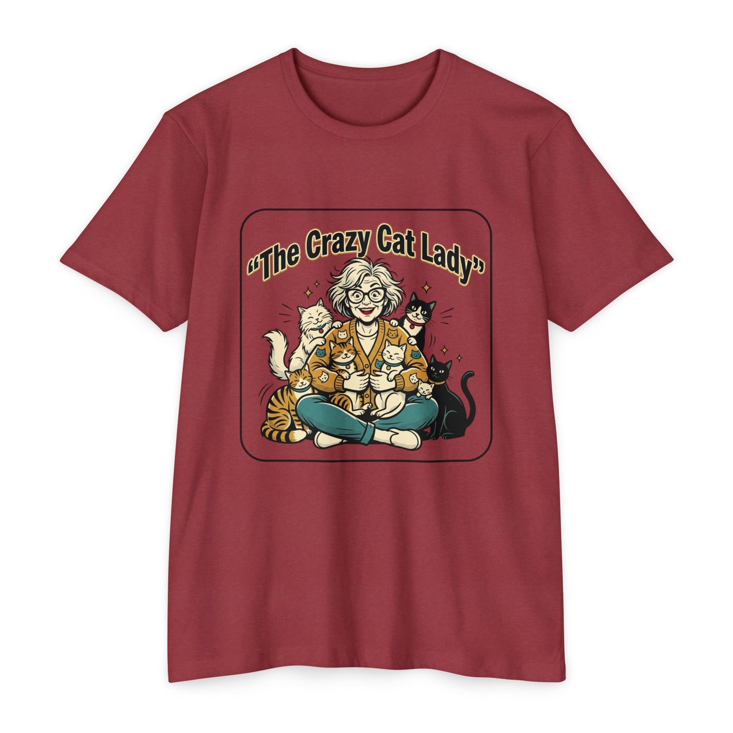 Crazy Cat Lady Retro Cat Mom T-Shirt