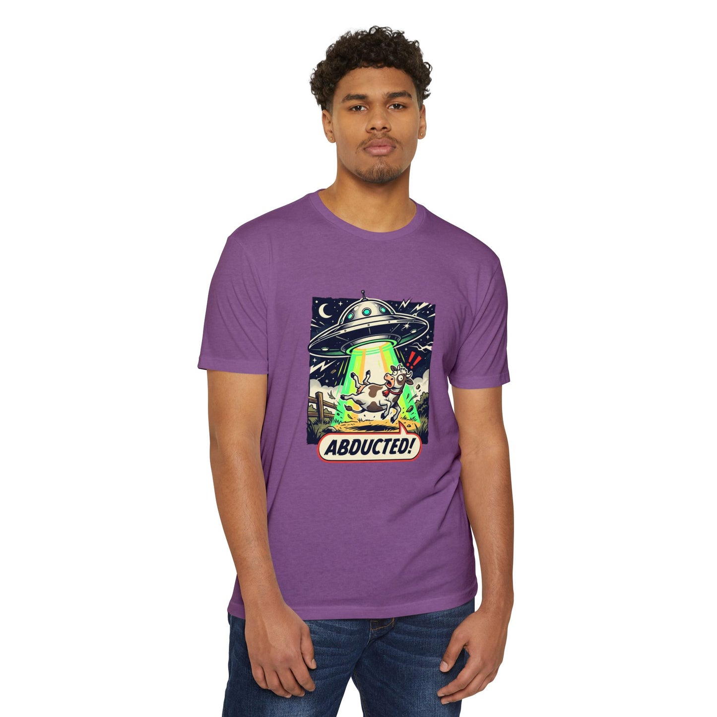 Abducted! Alien UFO Retro Sci‑Fi Graphic T-Shirt