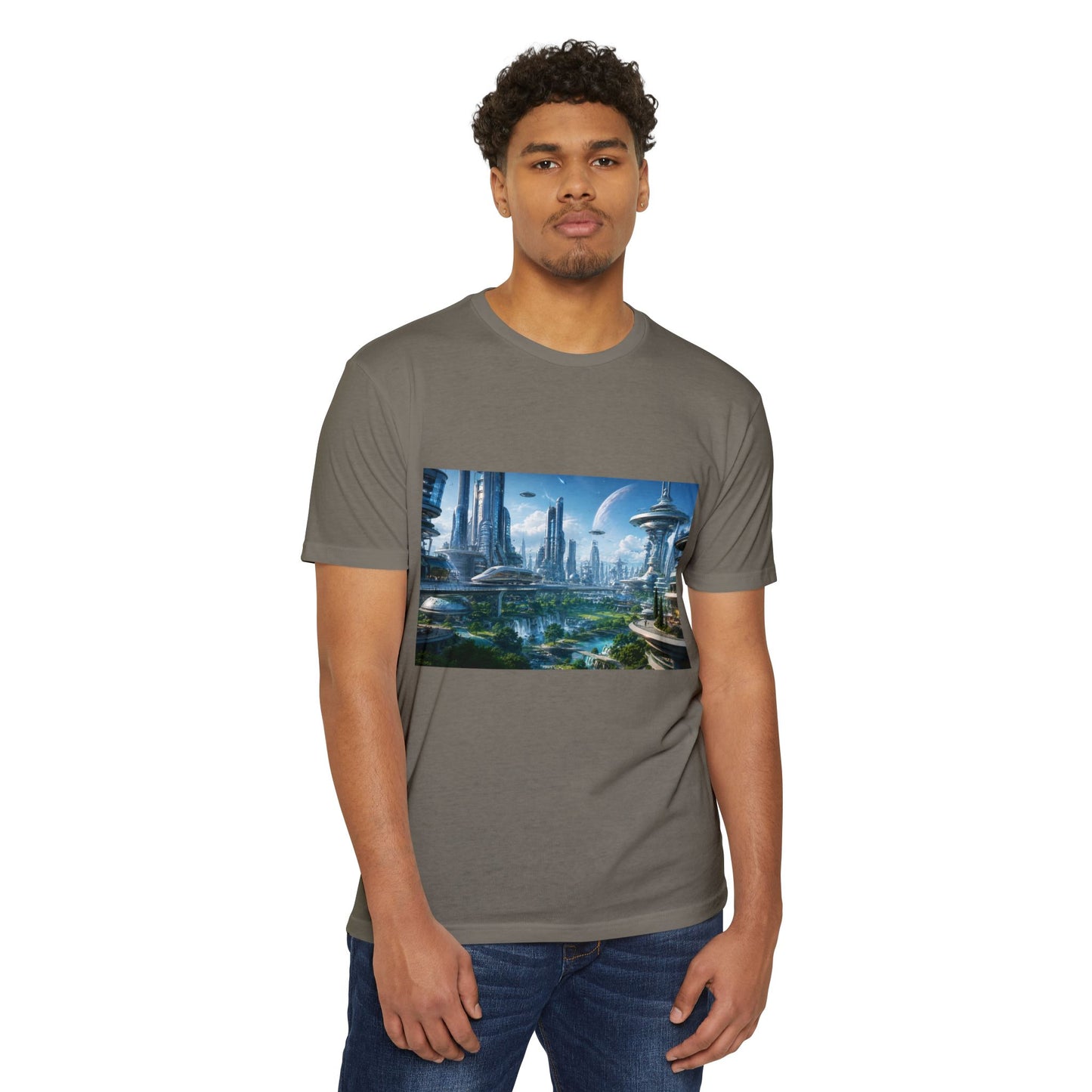 Futuristic Cityscape Sci‑Fi Skyline T-Shirt