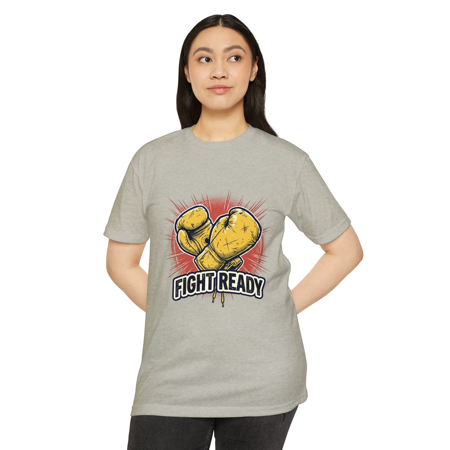 Fight Ready Boxing T-Shirt — Vintage Yellow Gloves Graphic Tee