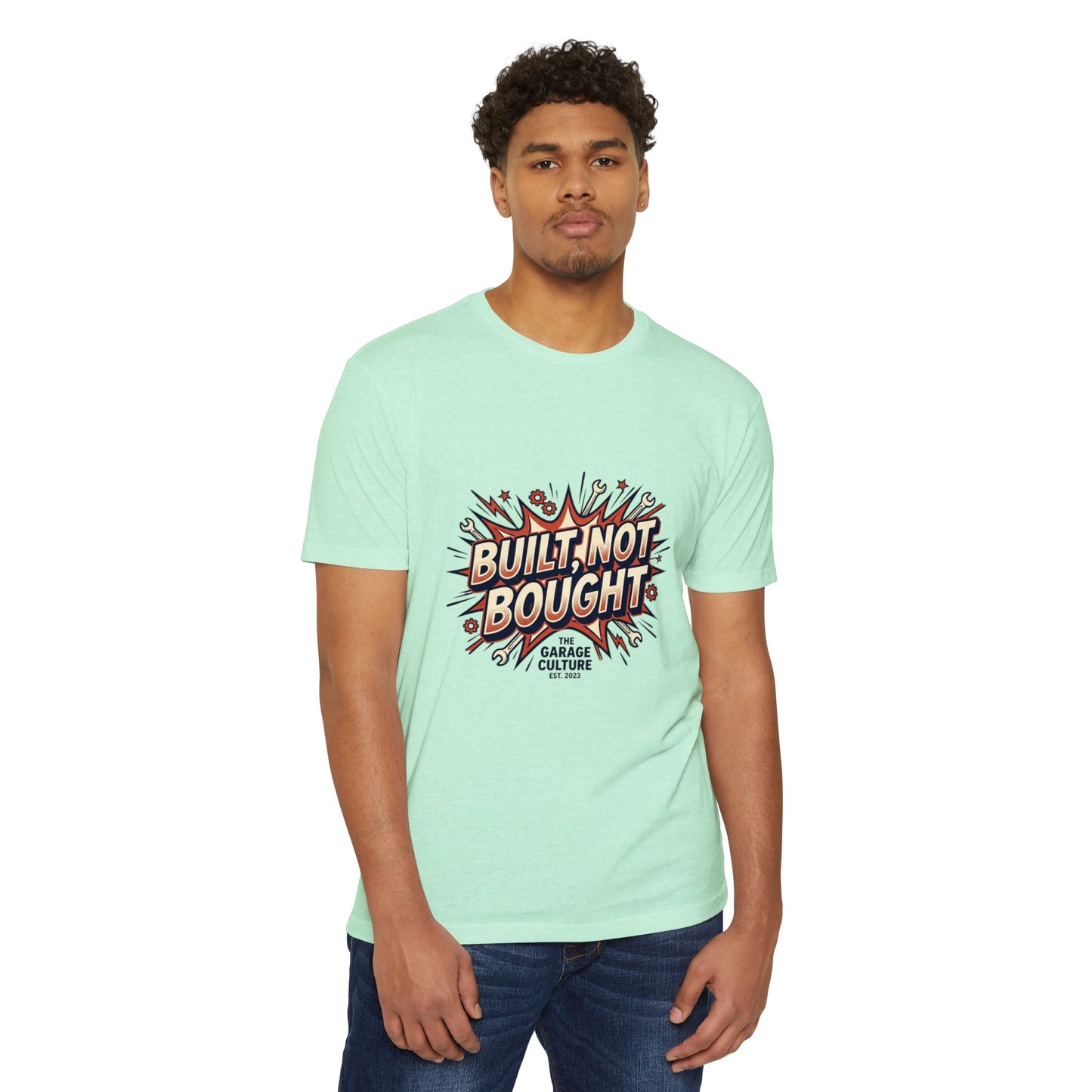 Built Not Bought Retro Garage Culture T-Shirt