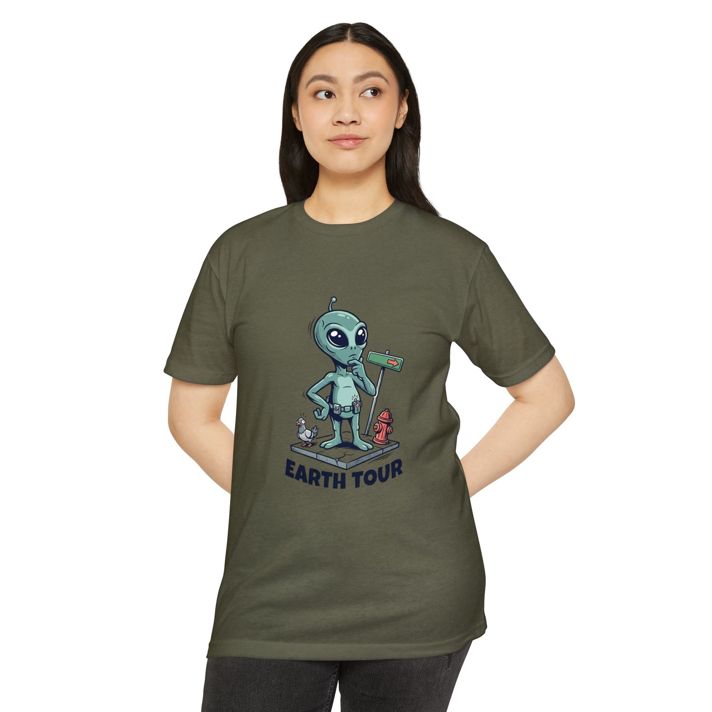 Alien 'Earth Tour' T-Shirt — Cute Space Visitor Graphic Tee