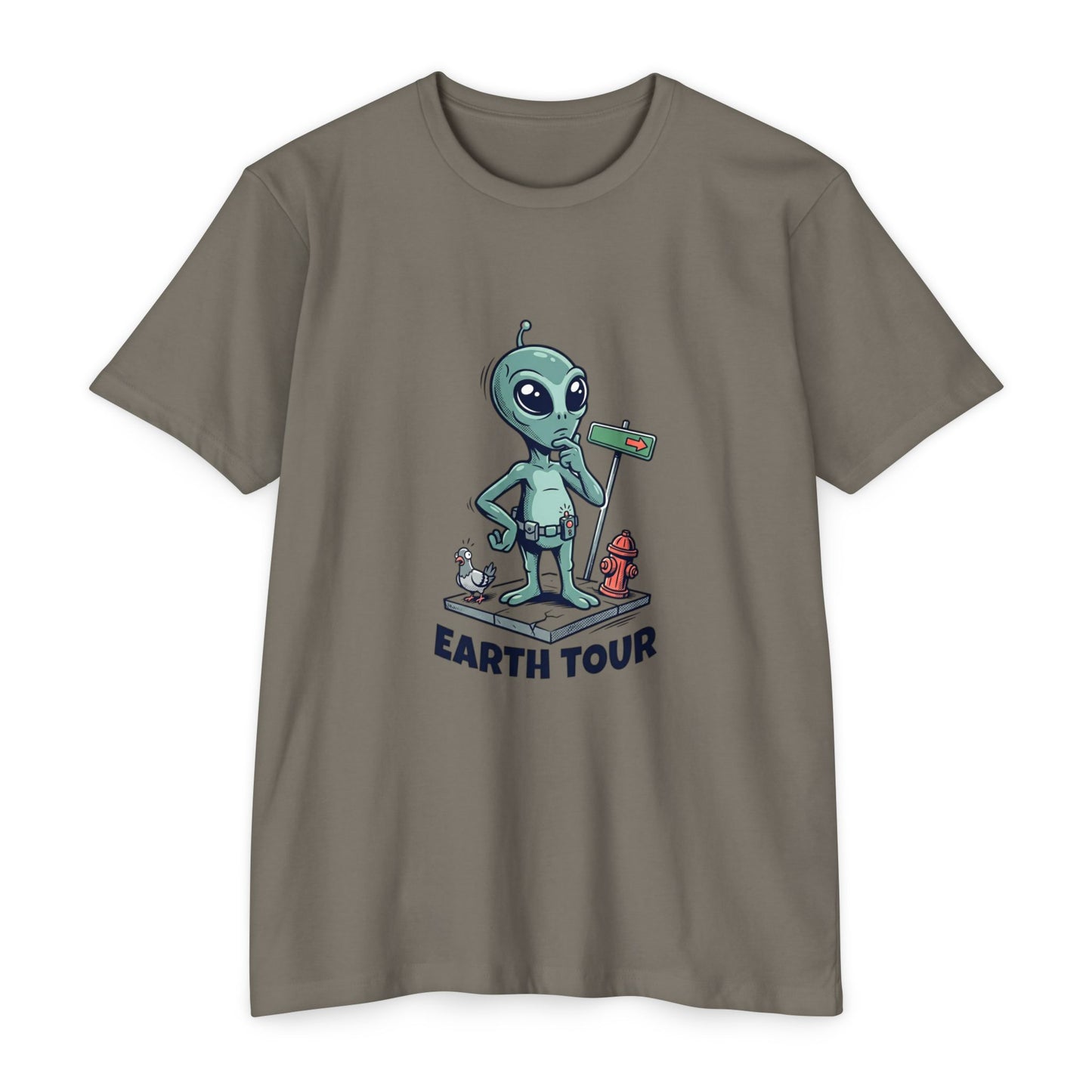 Alien 'Earth Tour' T-Shirt — Cute Space Visitor Graphic Tee