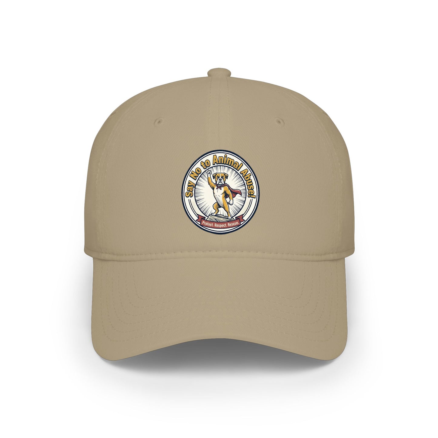 Embroidered Golden Retriever Patch Baseball Cap — Low Profile Red Dog Lover Hat