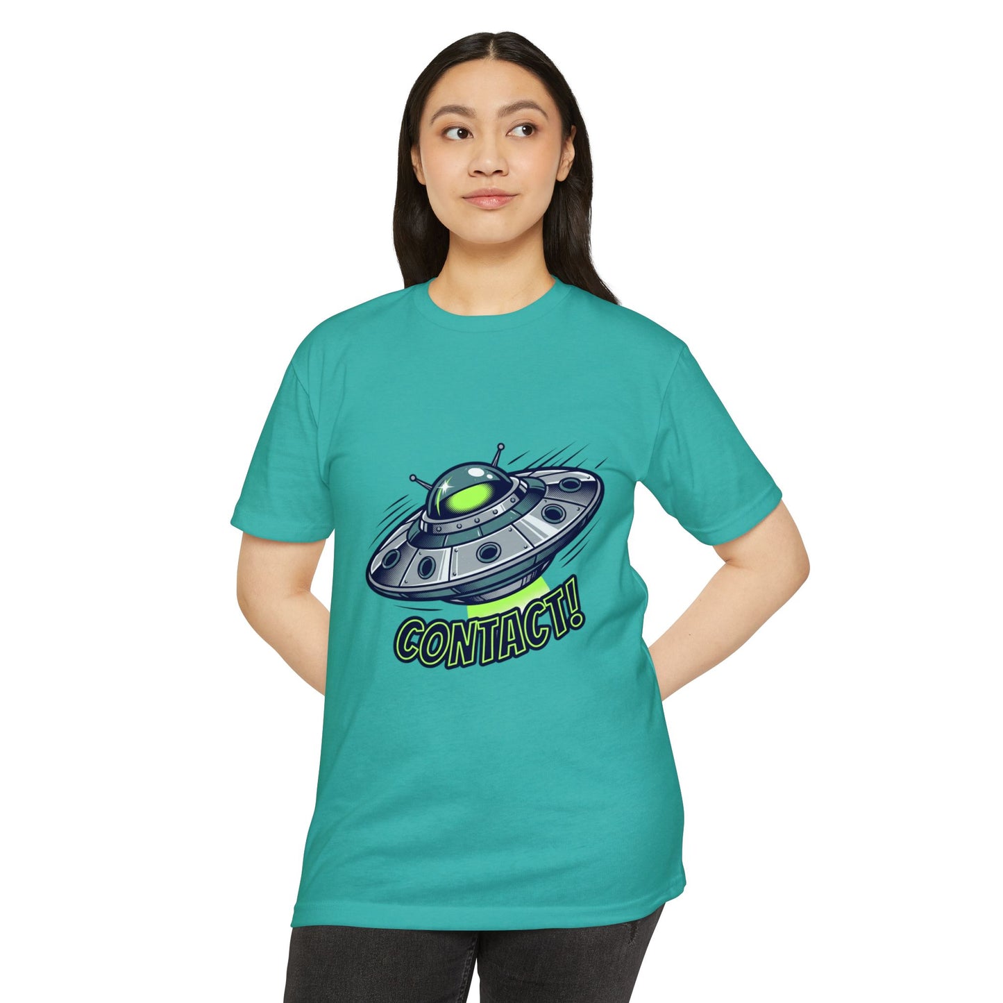 UFO Contact T-Shirt — Alien Spaceship Graphic Tee