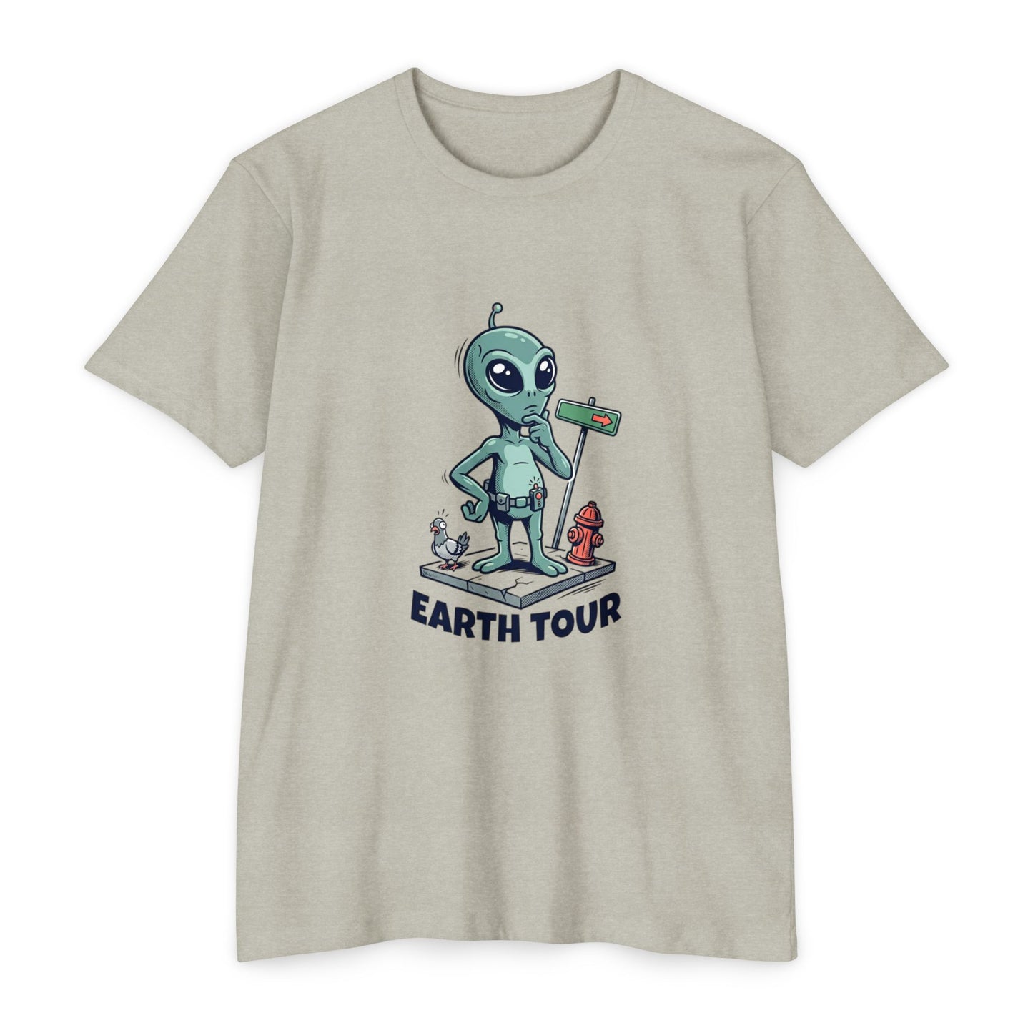 Alien 'Earth Tour' T-Shirt — Cute Space Visitor Graphic Tee