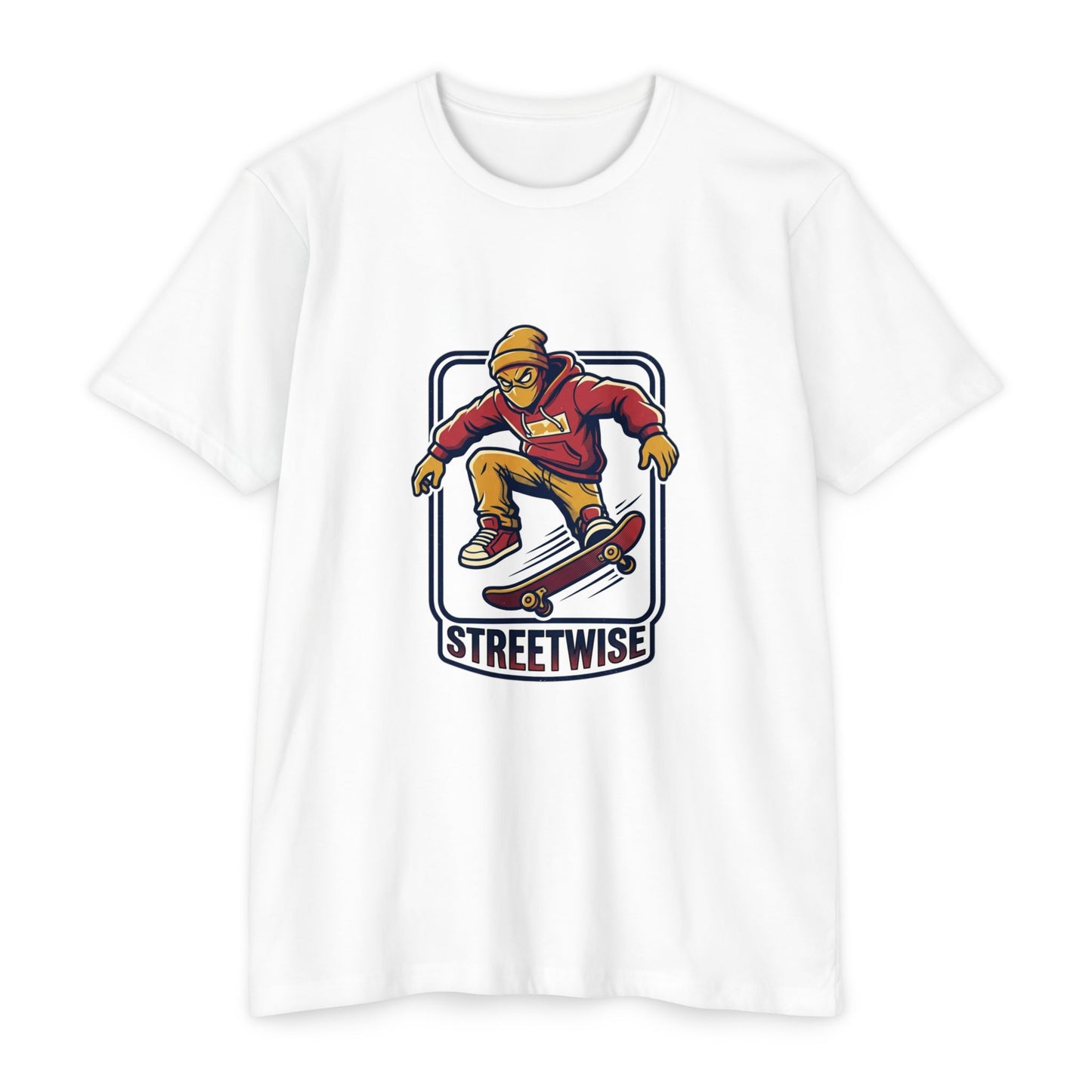 Retro Skateboarder Streetwise T‑Shirt — Vintage Skate Graphic Tee