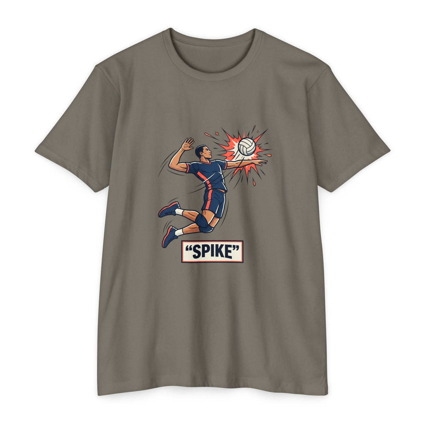 Volleyball Spike Graphic T-Shirt — Retro Player Illustration Tee