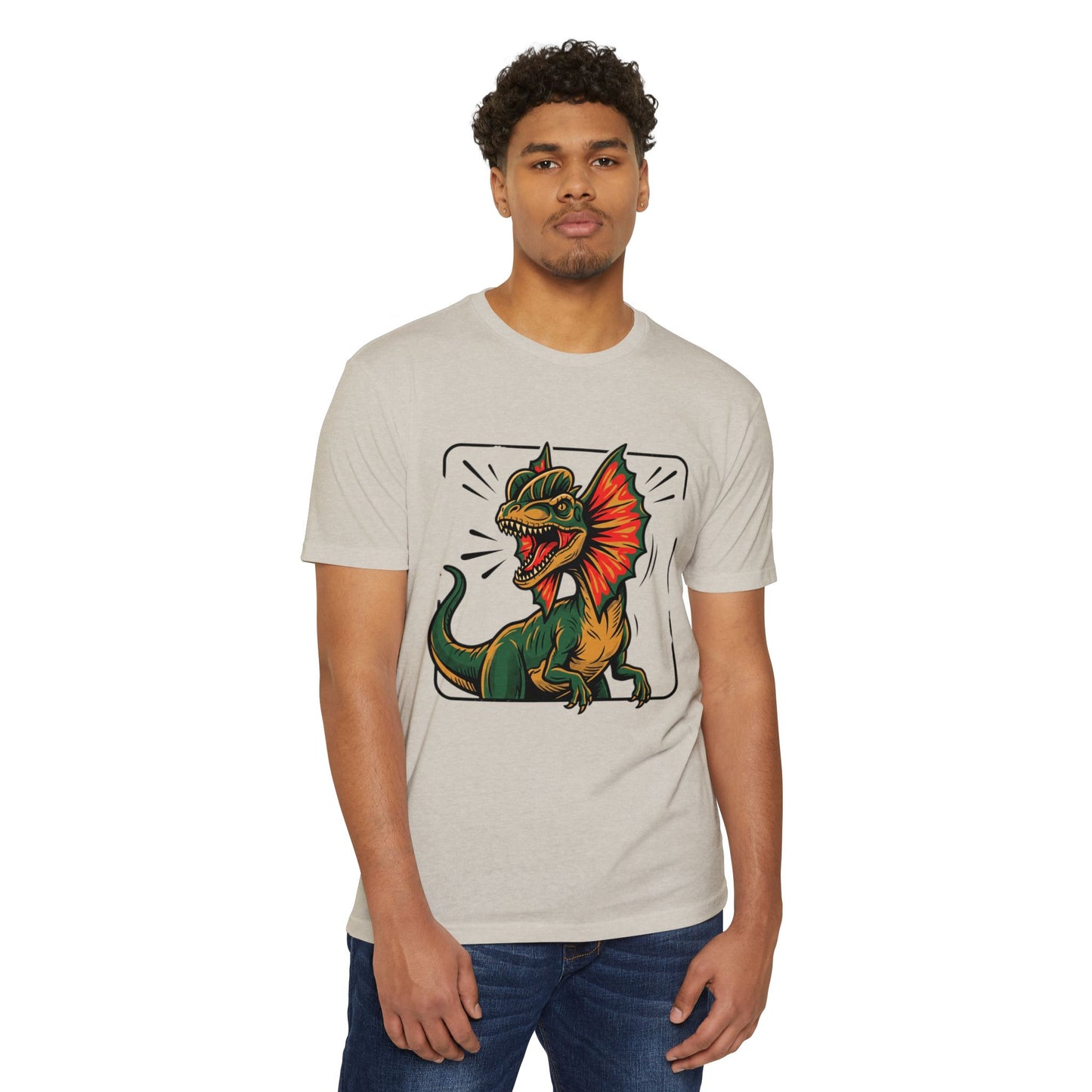 Frilled Lizard Dino Tee — Colorful Frill Graphic T-Shirt