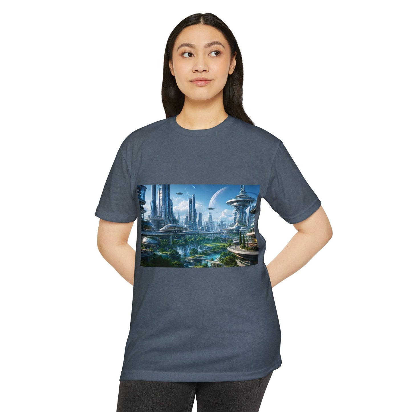 Futuristic Cityscape Sci‑Fi Skyline T-Shirt