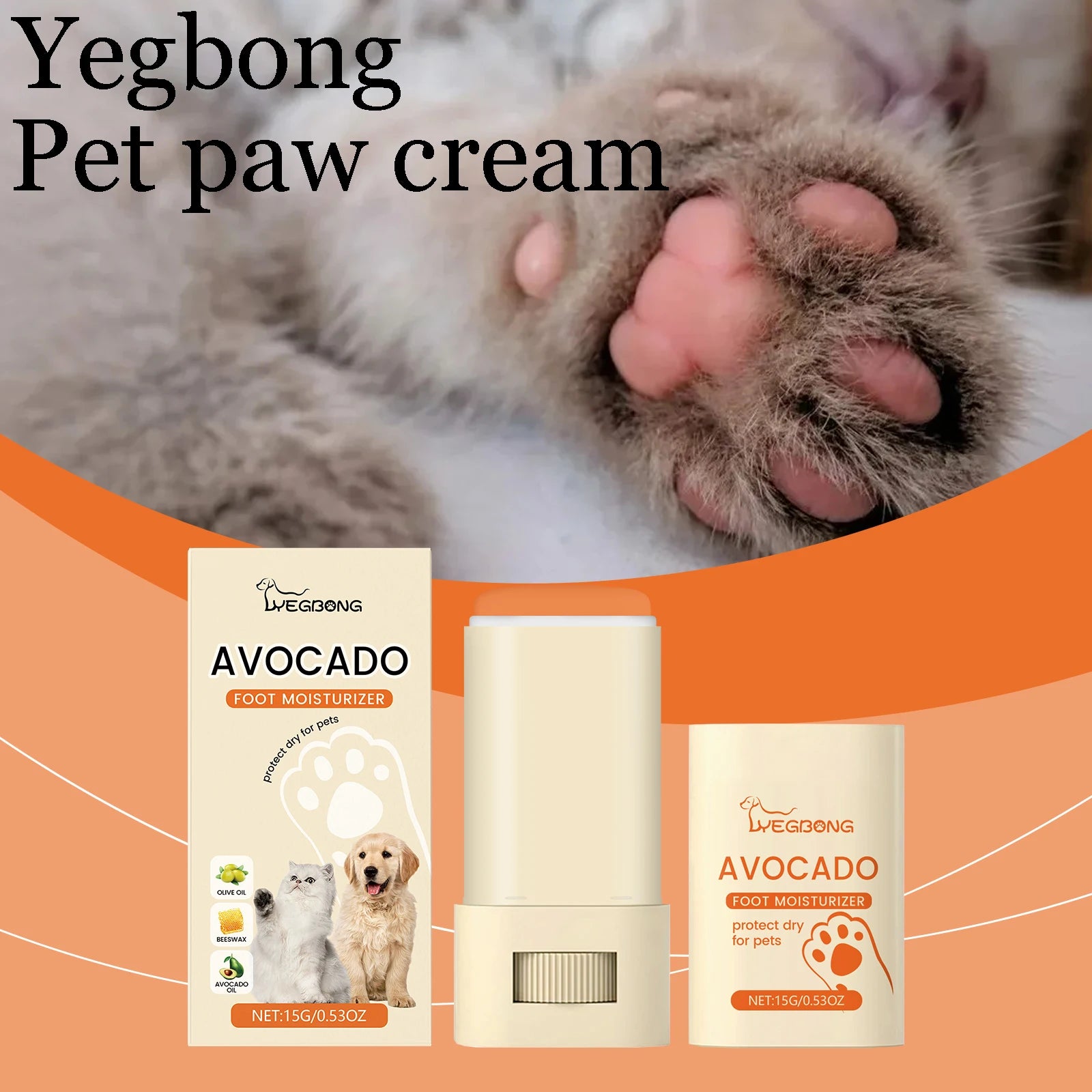 Yegbong Pet Paw Care Cream Nourishing Repair Damaged Skin Anti-chapping Lasting Moisturizing Protect Pet Paw Cream Stick