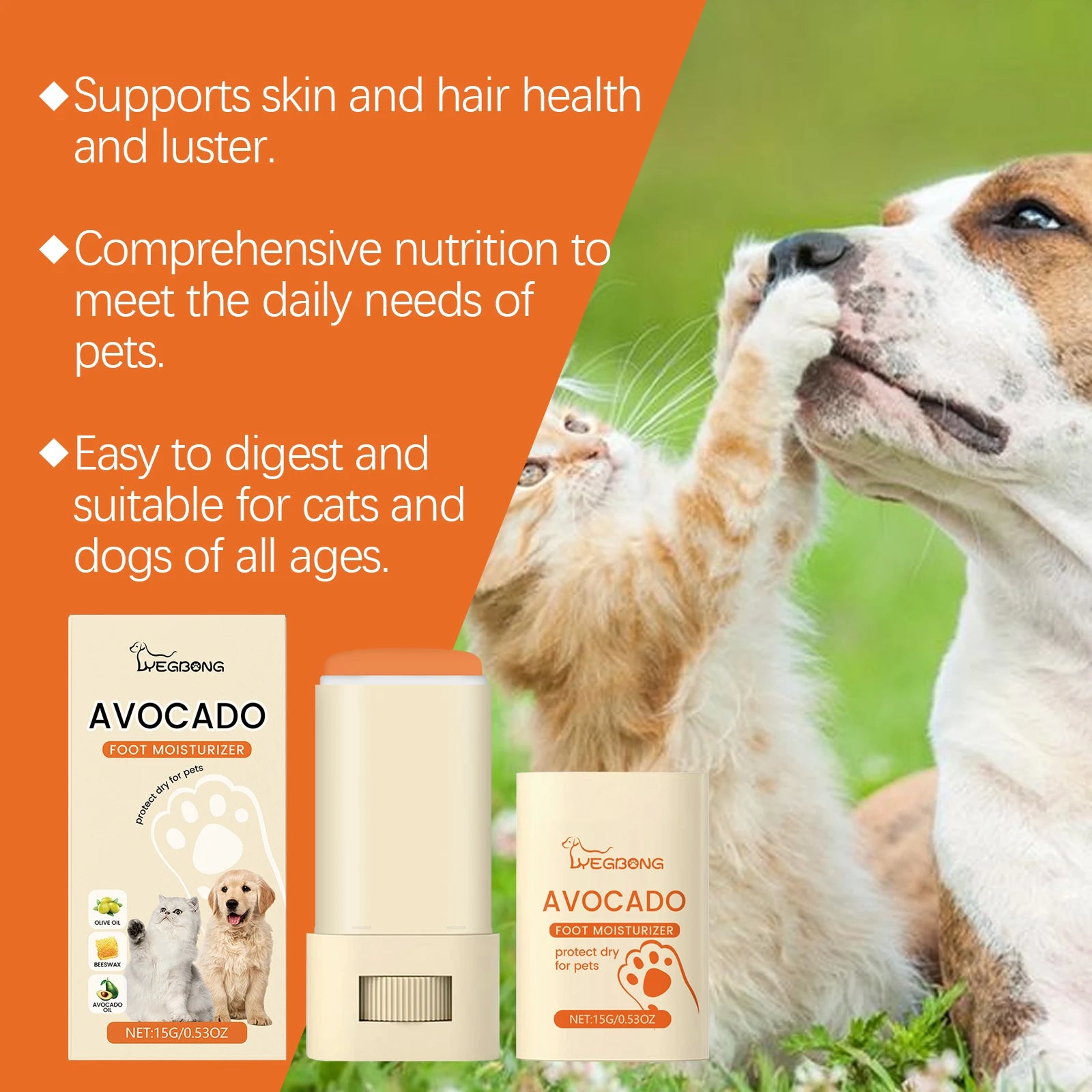 Yegbong Pet Paw Care Cream Nourishing Repair Damaged Skin Anti-chapping Lasting Moisturizing Protect Pet Paw Cream Stick