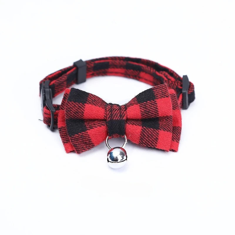 1PC Cute Cat Collar Small Puppy Cat Dog Collars Bow Kitten Collar Bowknot Necklace with Bell for Dog Cat Chihuahua Pet Supplies