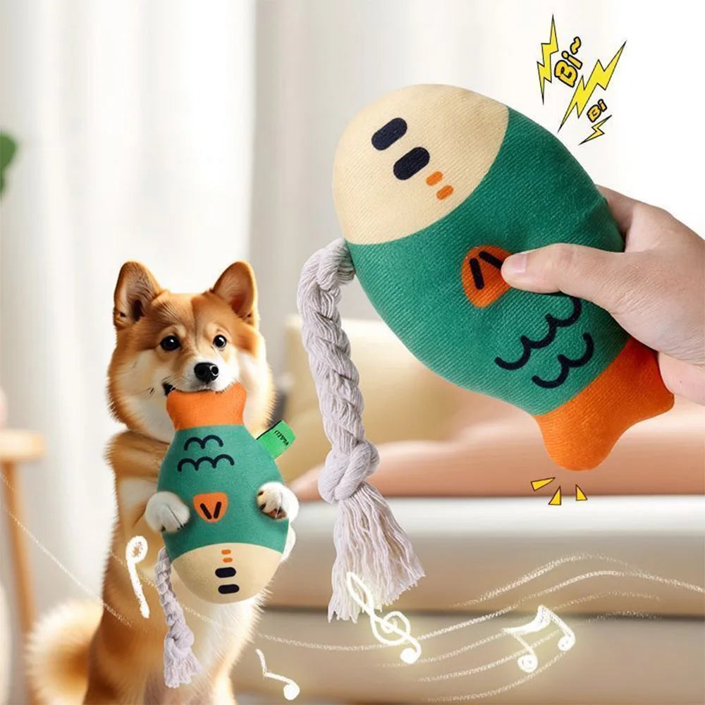Dog Toys Indestructible Dog Sound Squeaky Toys Animals Shape Pet Soft Plush Chew Molar Training Toy Puppy Bite Teeth Dental Toys