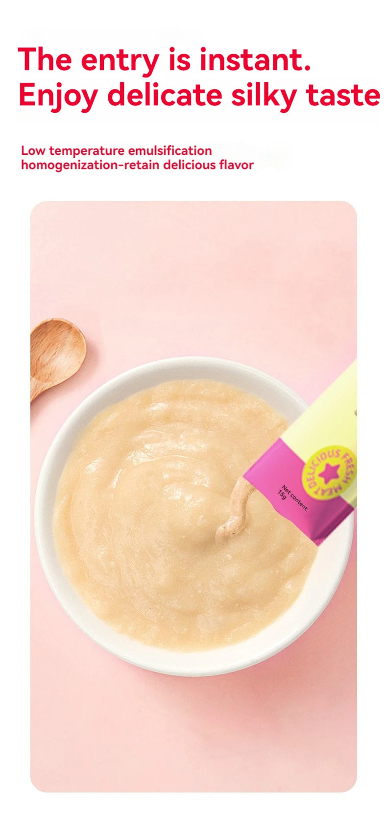 Cat snacks cat strips 15g/piece fresh tender chicken tuna cod wet food nutrition replenishment fattening cat snacks